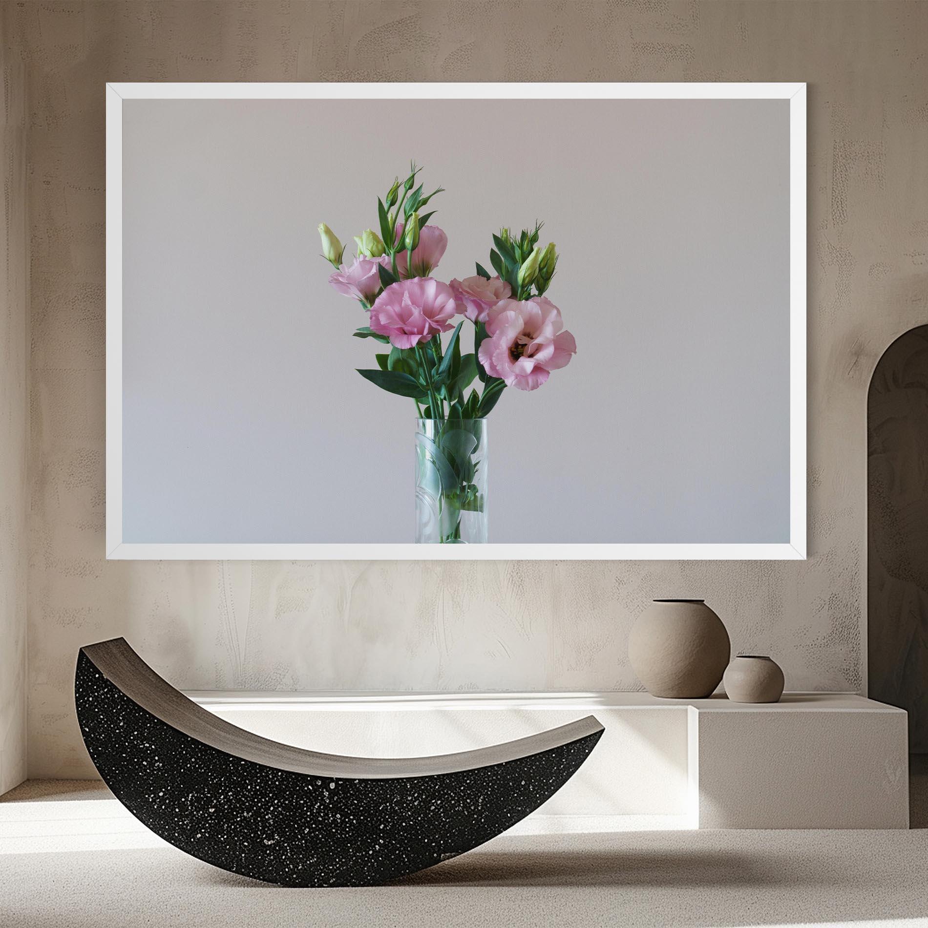 Tablou Canvas Pretty Pink Flower Vase mockup 8