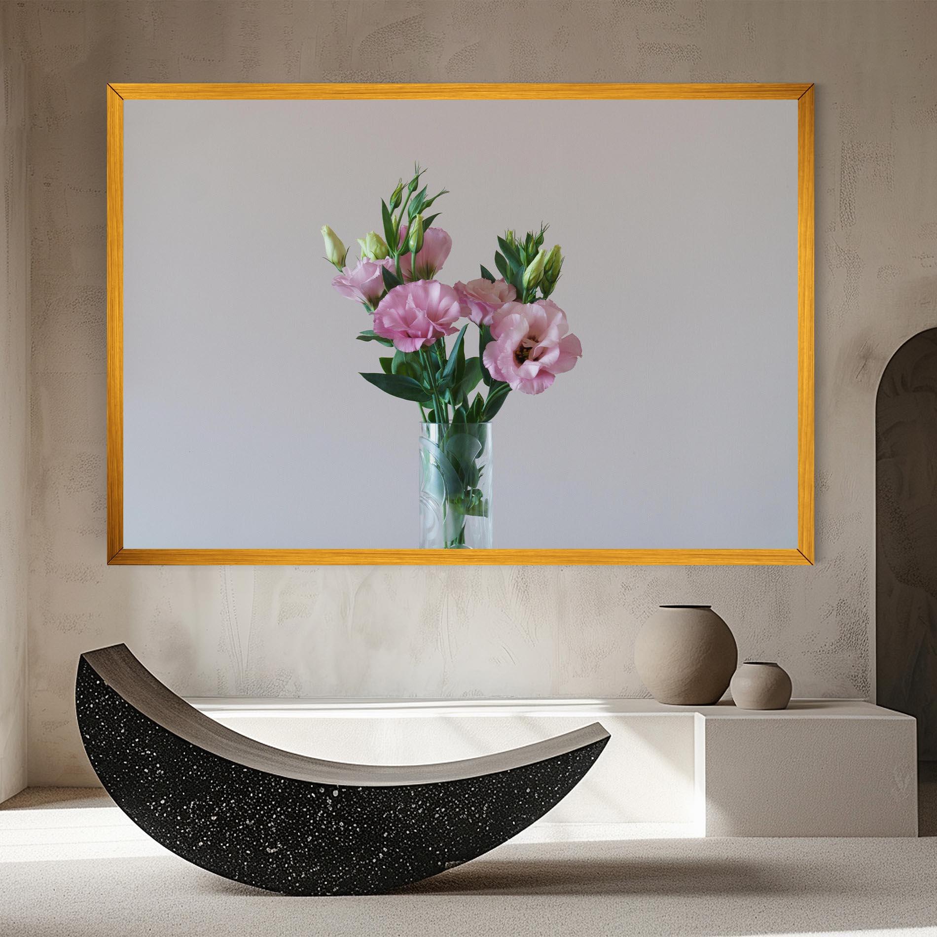 Tablou Canvas Pretty Pink Flower Vase mockup 8