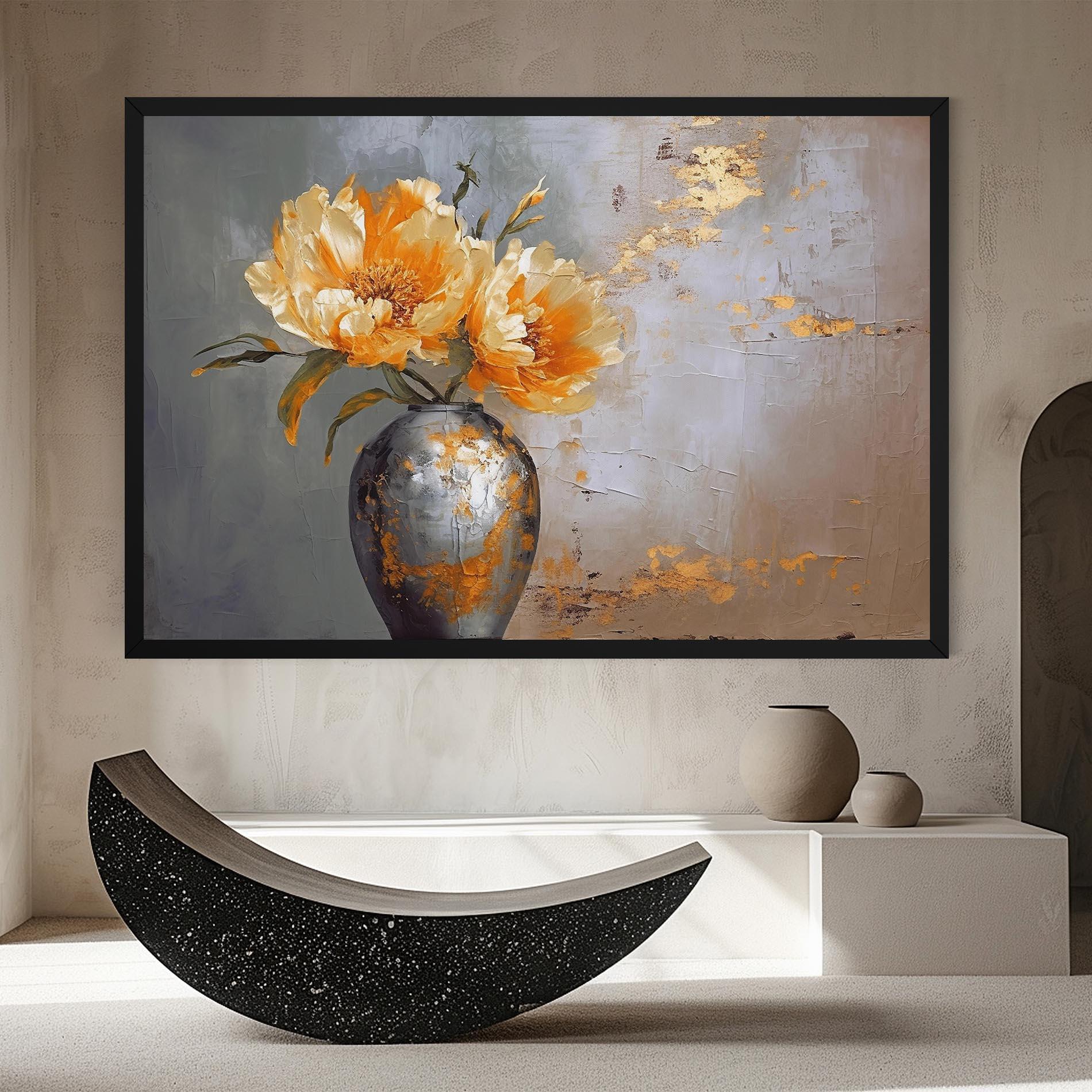 Tablou Canvas Grey Painting Vase mockup 8
