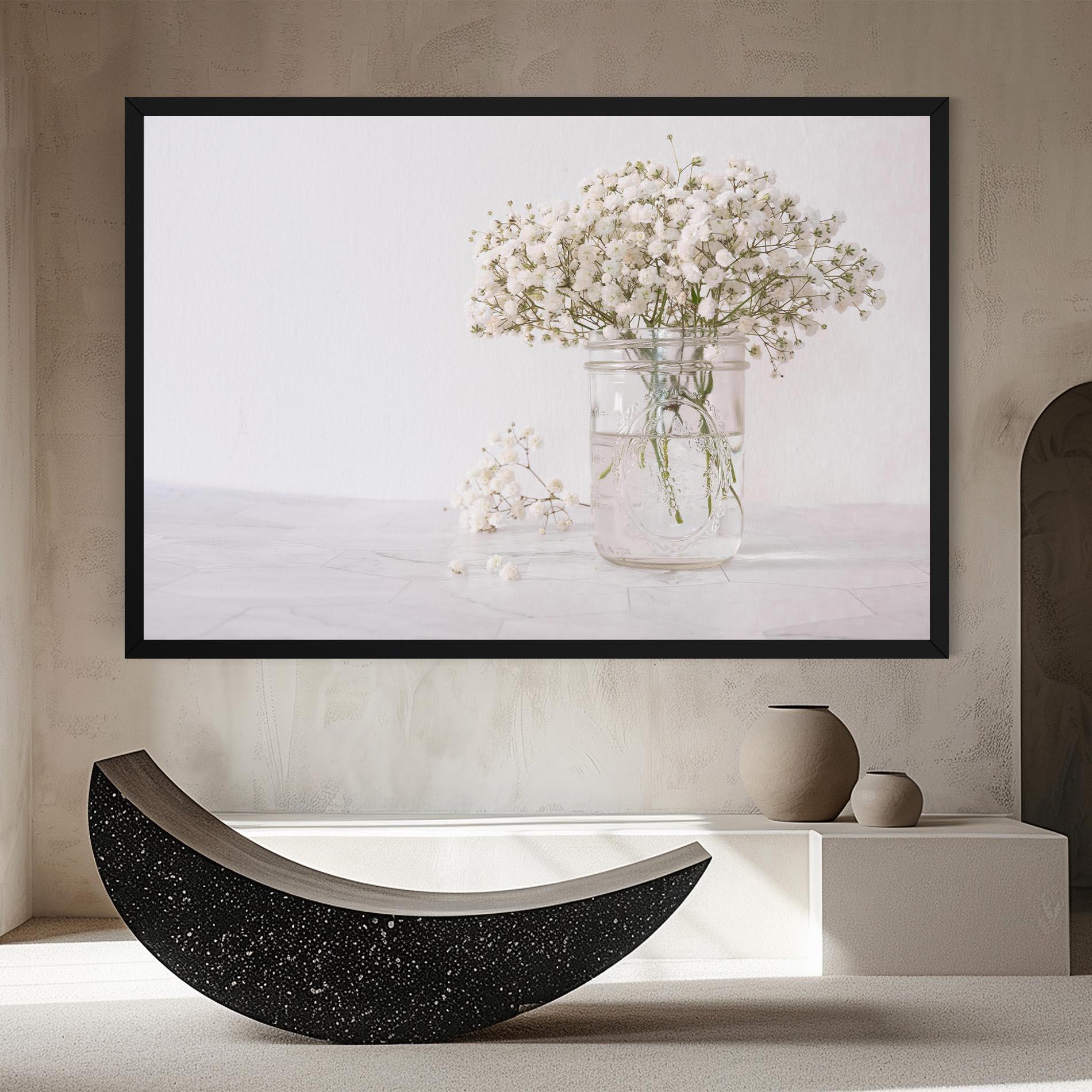 Tablou Canvas White Tiny Flower Vase mockup 8