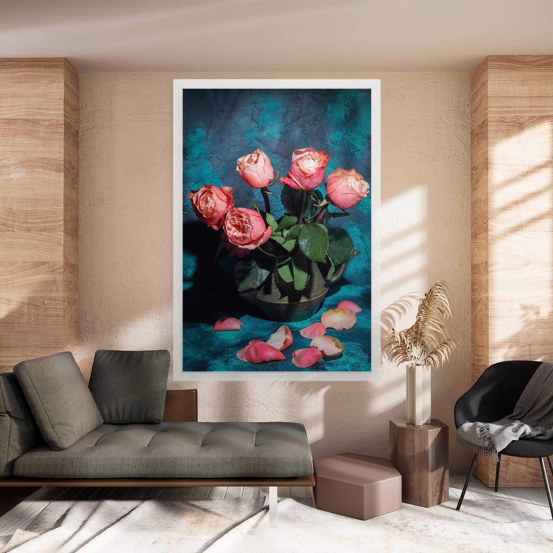 Tablou Canvas Bouquet Roses Vase mockup 8