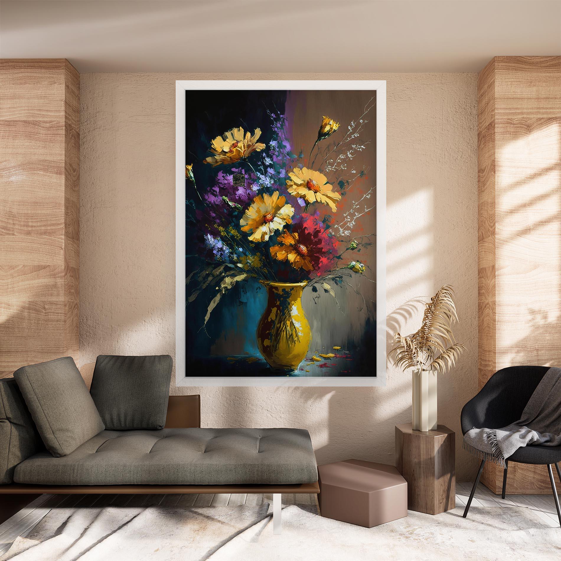 Tablou Canvas Yellow Art Vase mockup 8