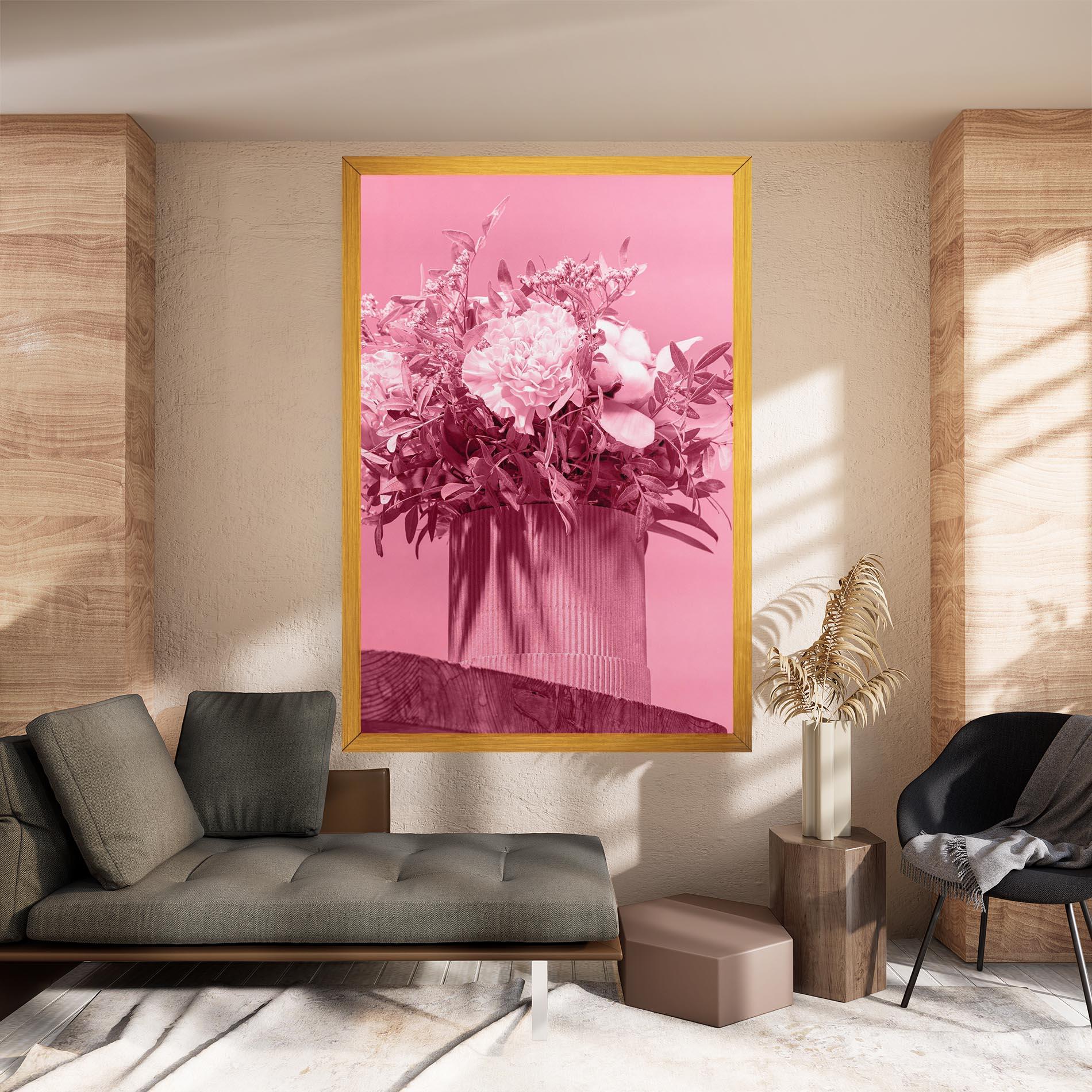 Tablou Canvas Pink Light Vase mockup 8