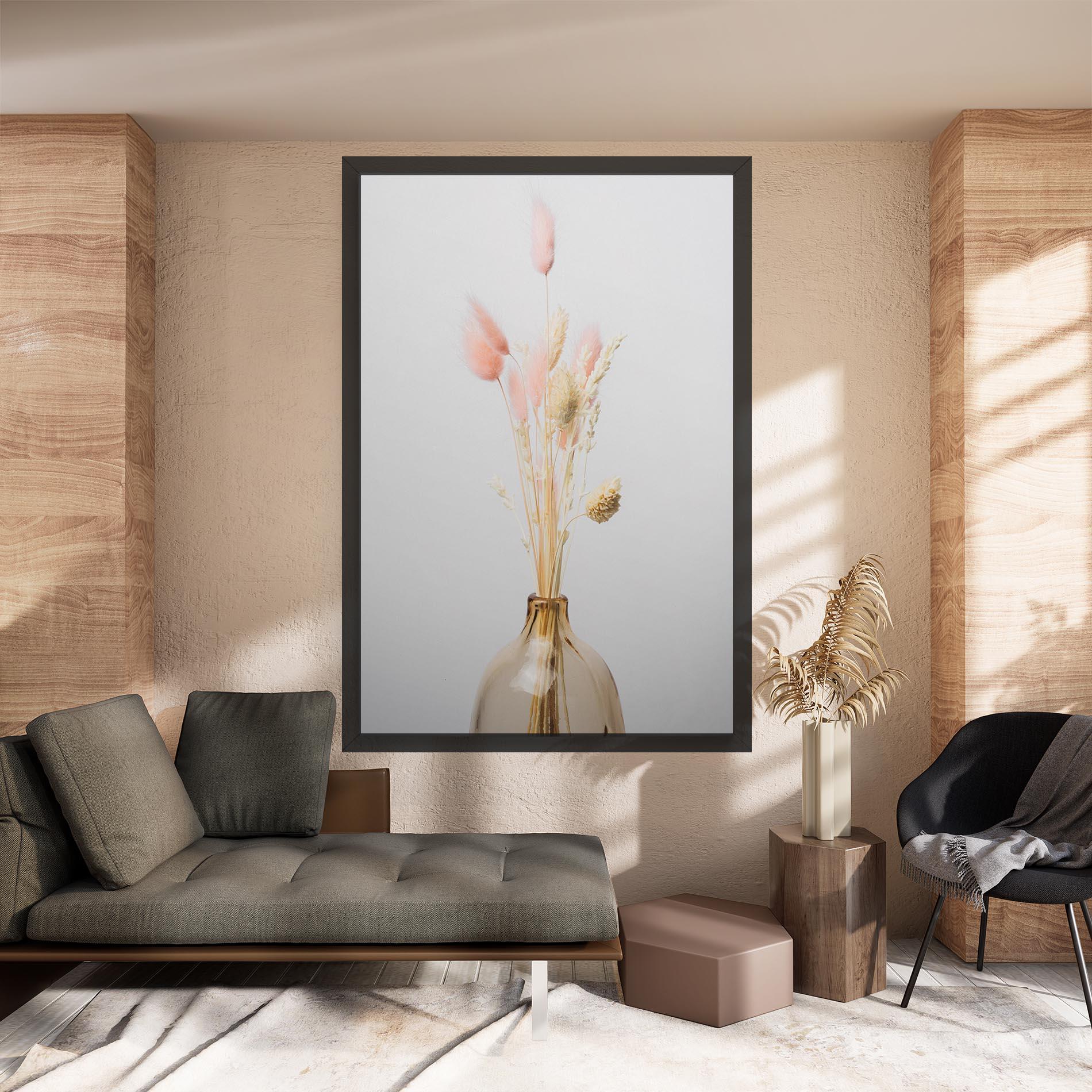Tablou Canvas Pink Cream Flower Vase mockup 8