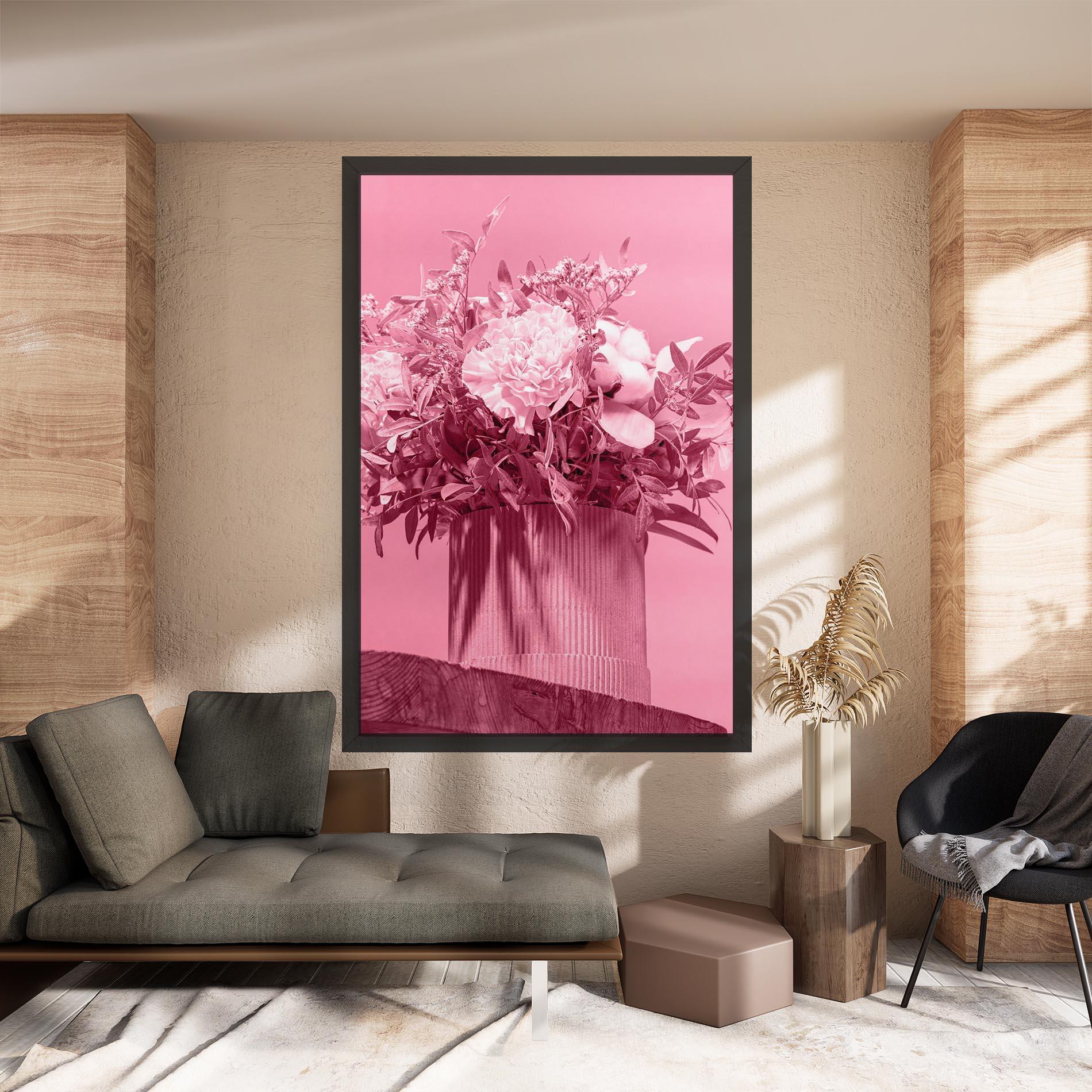 Tablou Canvas Pink Light Vase mockup 8
