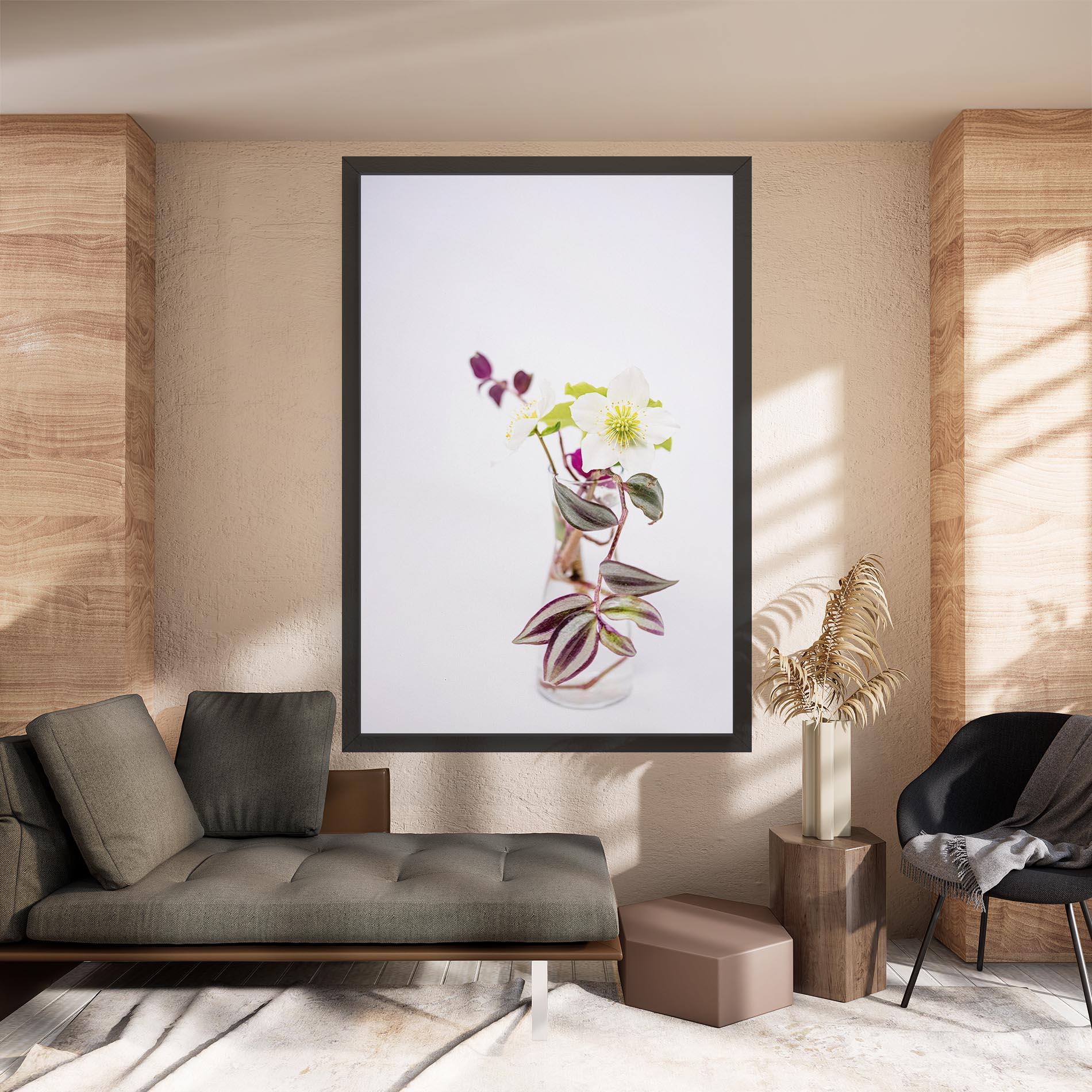 Tablou Canvas Pretty Leaf Vase mockup 8