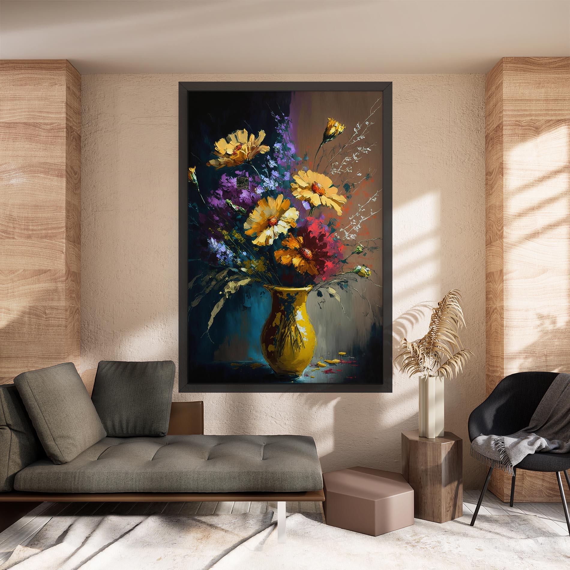 Tablou Canvas Yellow Art Vase mockup 8