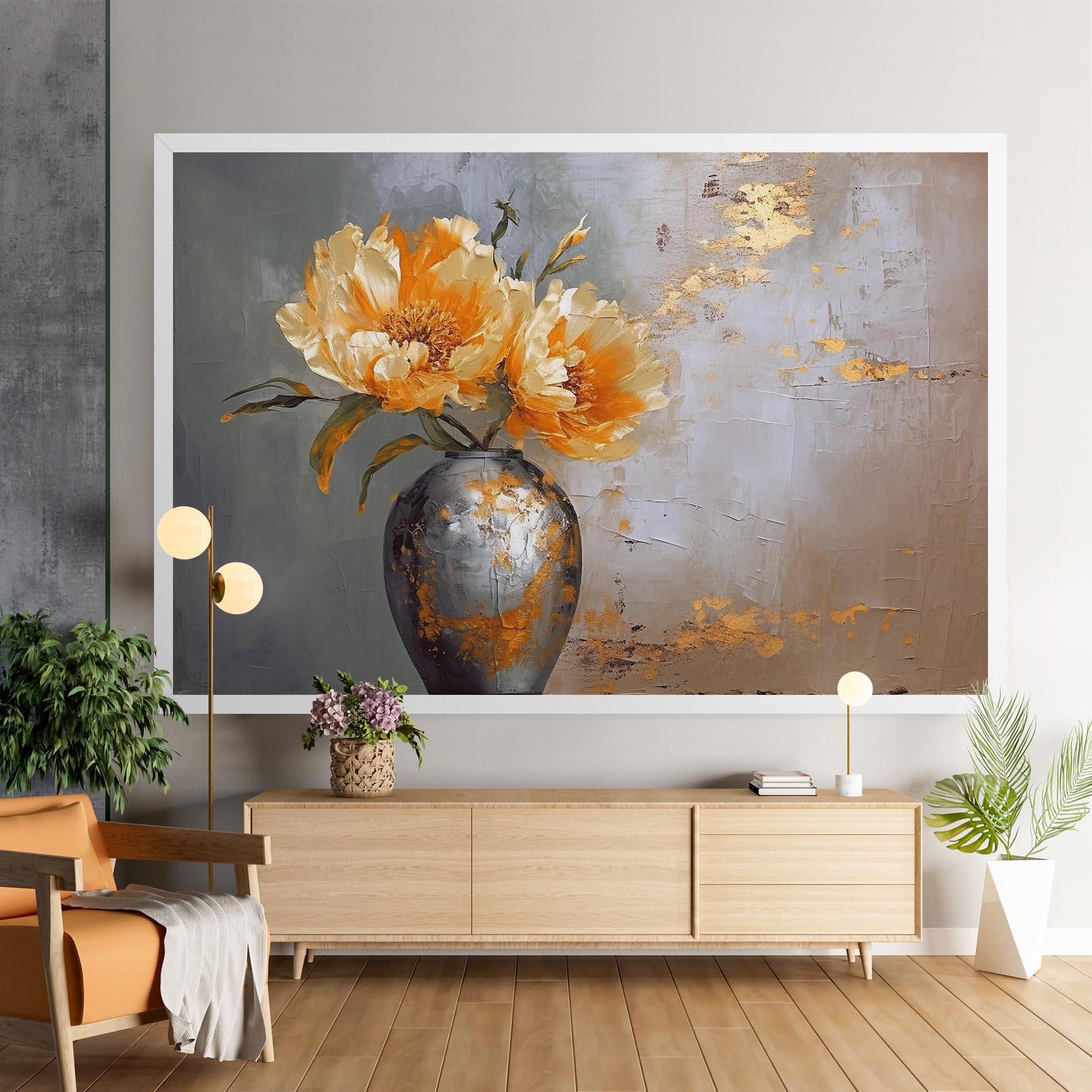 Tablou Canvas Grey Painting Vase mockup 9