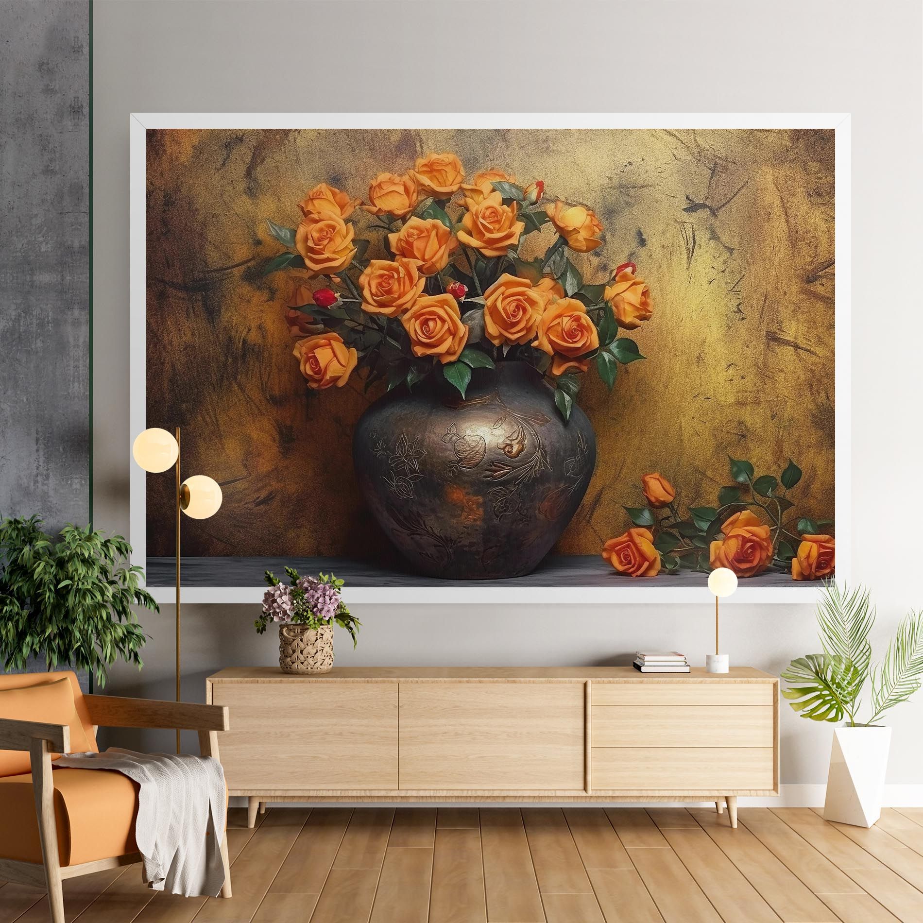 Orange Vintage Vase mockup 9