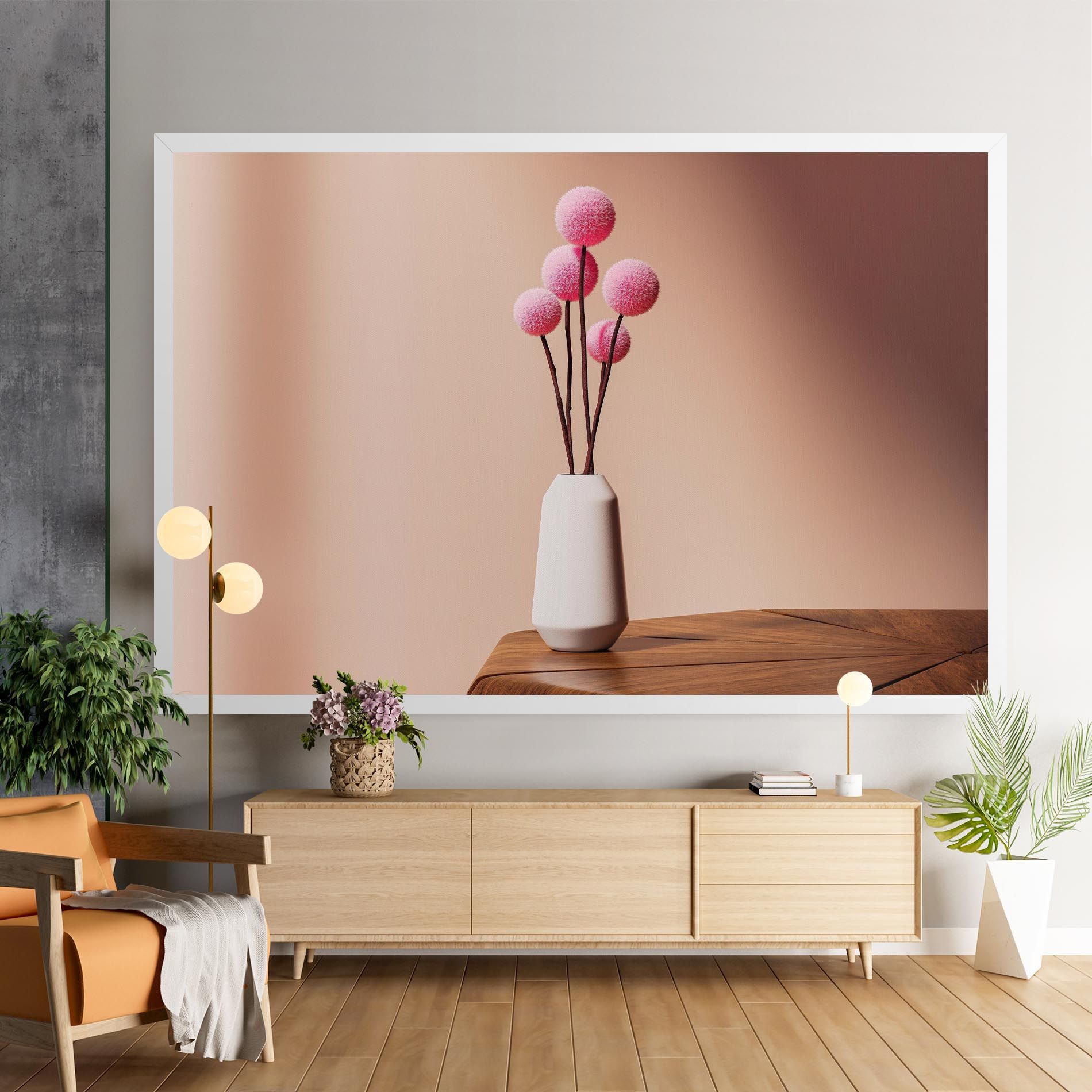 Pink Circle Vase mockup 9
