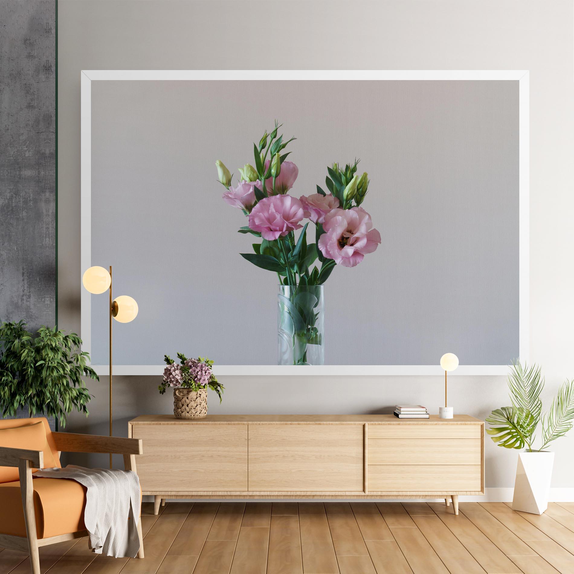 Tablou Canvas Pretty Pink Flower Vase mockup 9