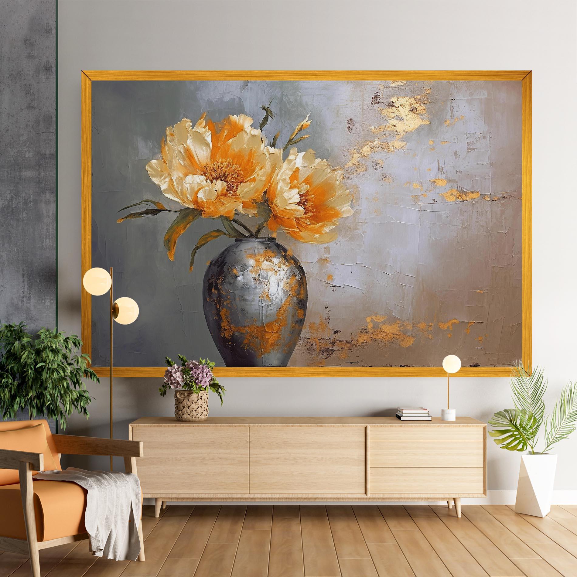 Tablou Canvas Grey Painting Vase mockup 9