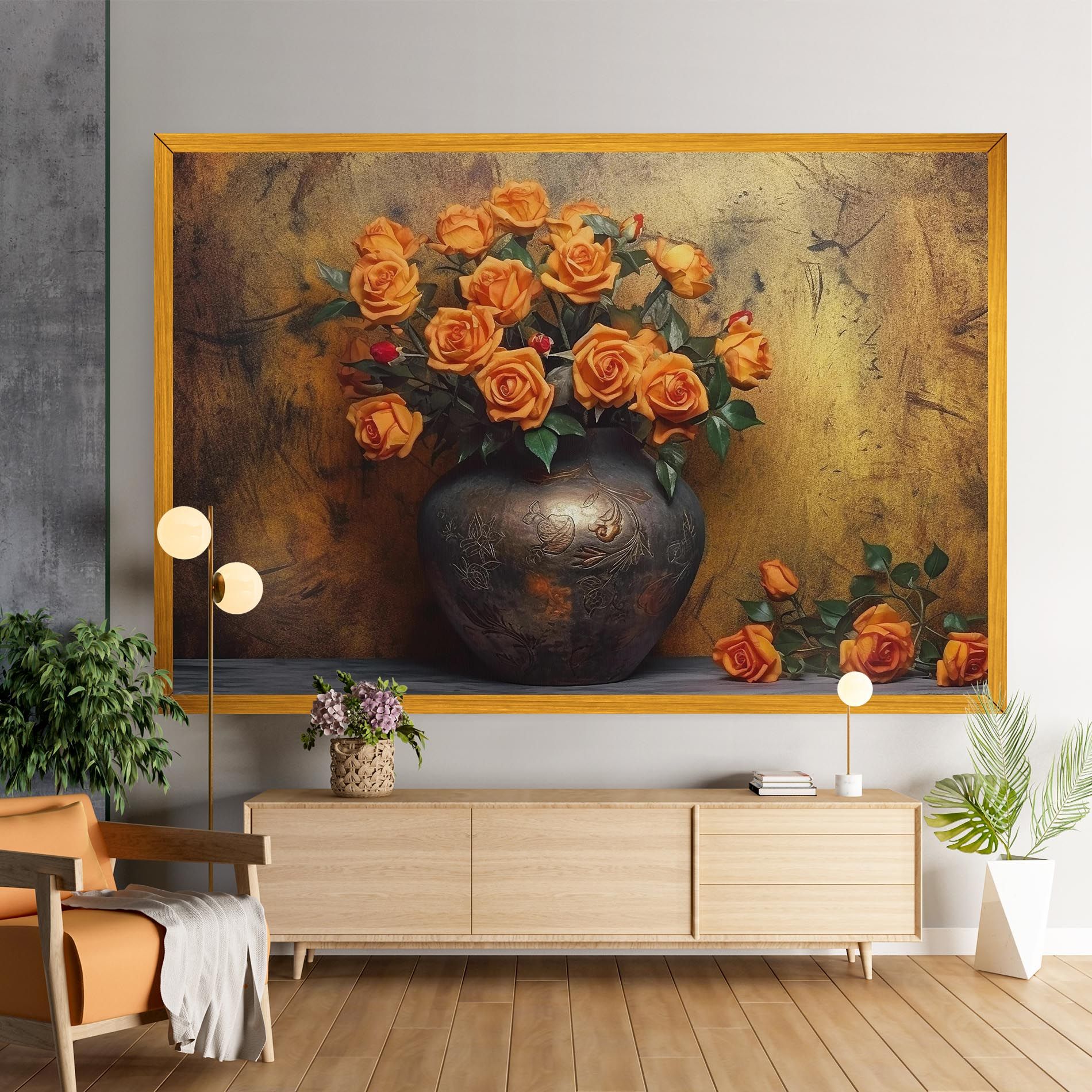 Orange Vintage Vase mockup 9