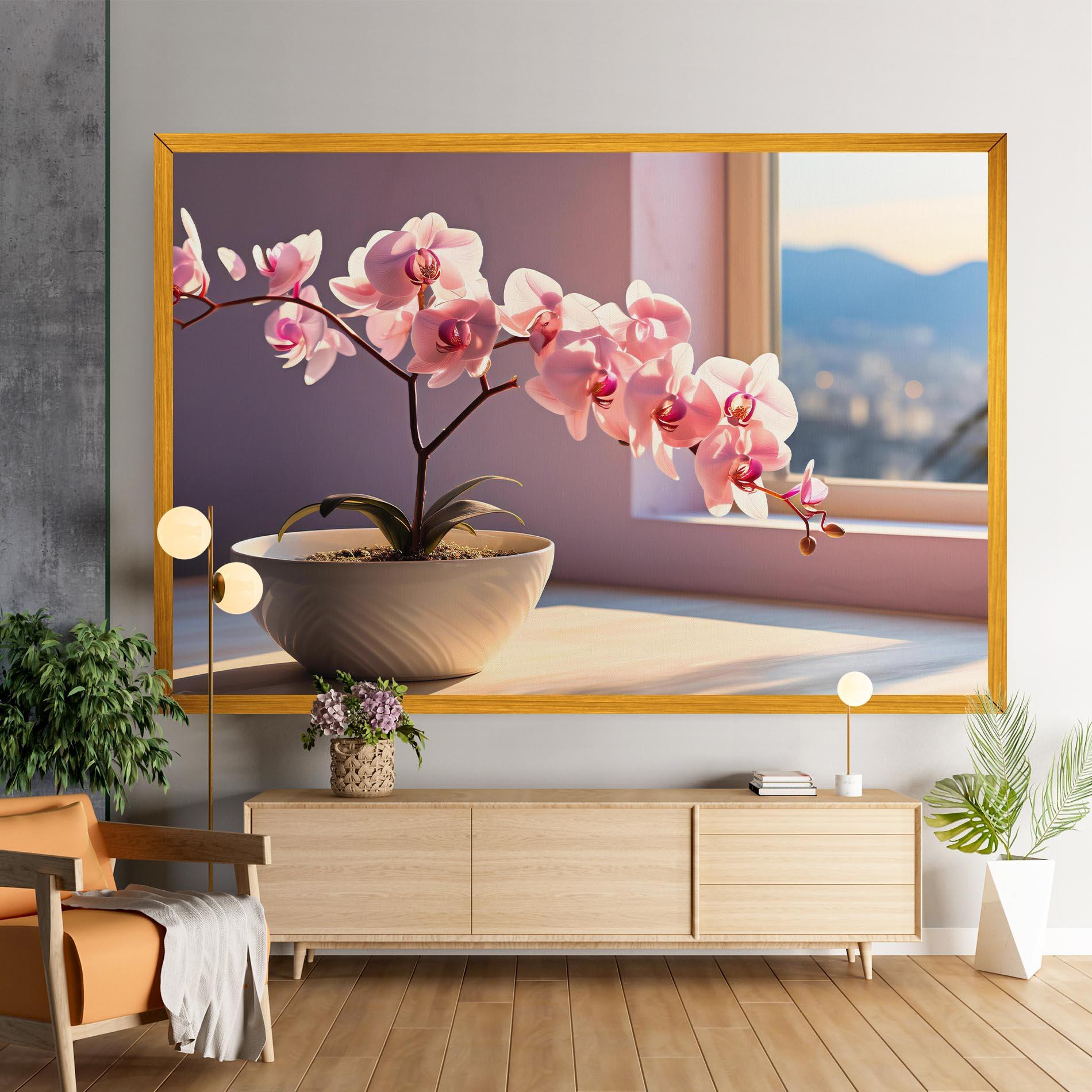 Tablou Canvas Window Vase mockup 9
