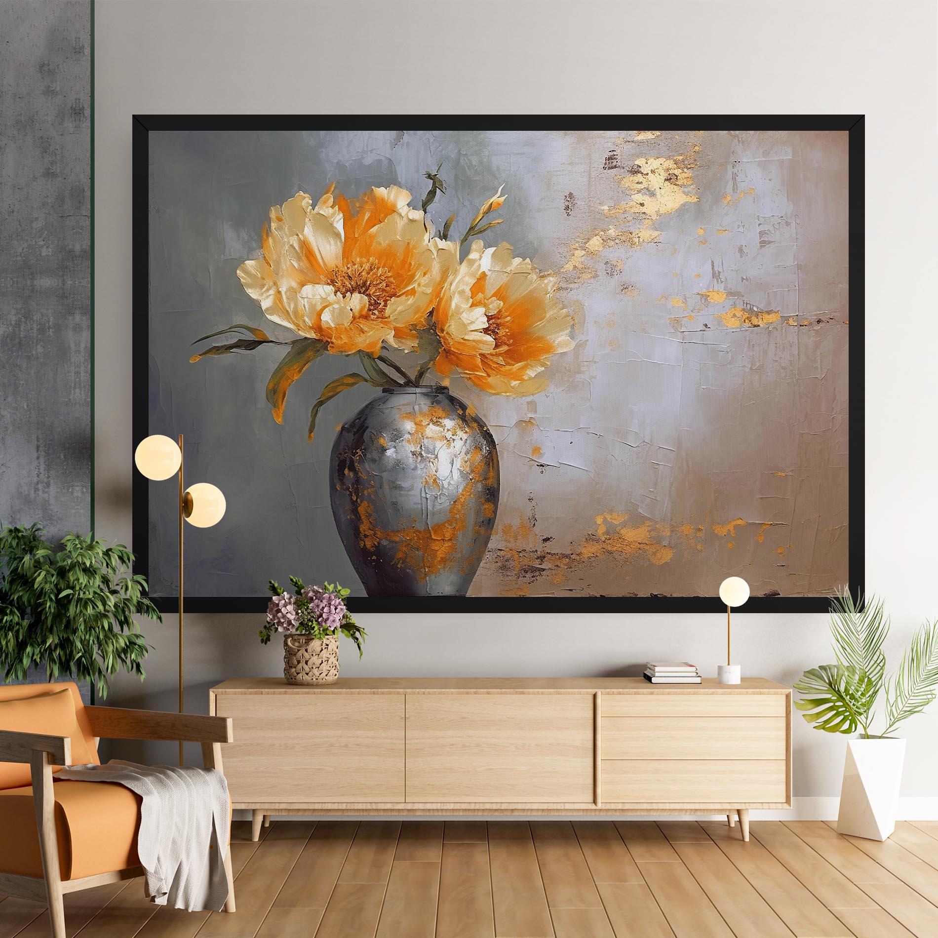Tablou Canvas Grey Painting Vase mockup 9