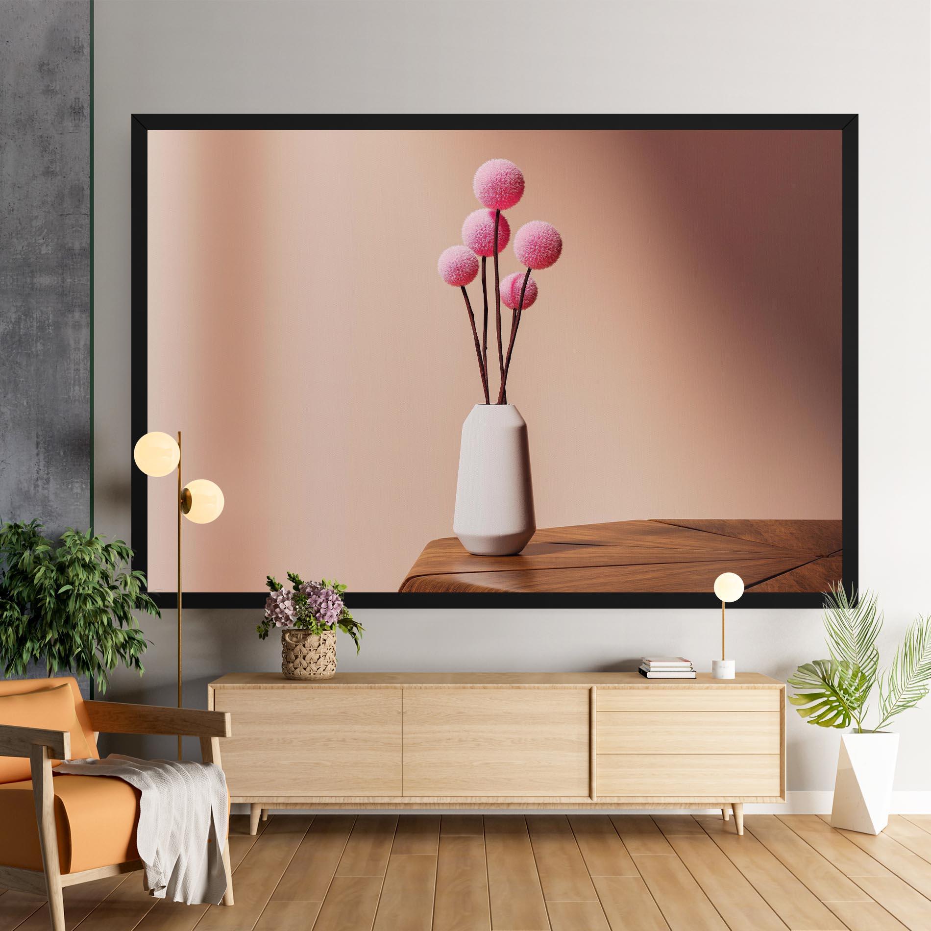 Tablou Canvas Pink Circle Vase mockup 9