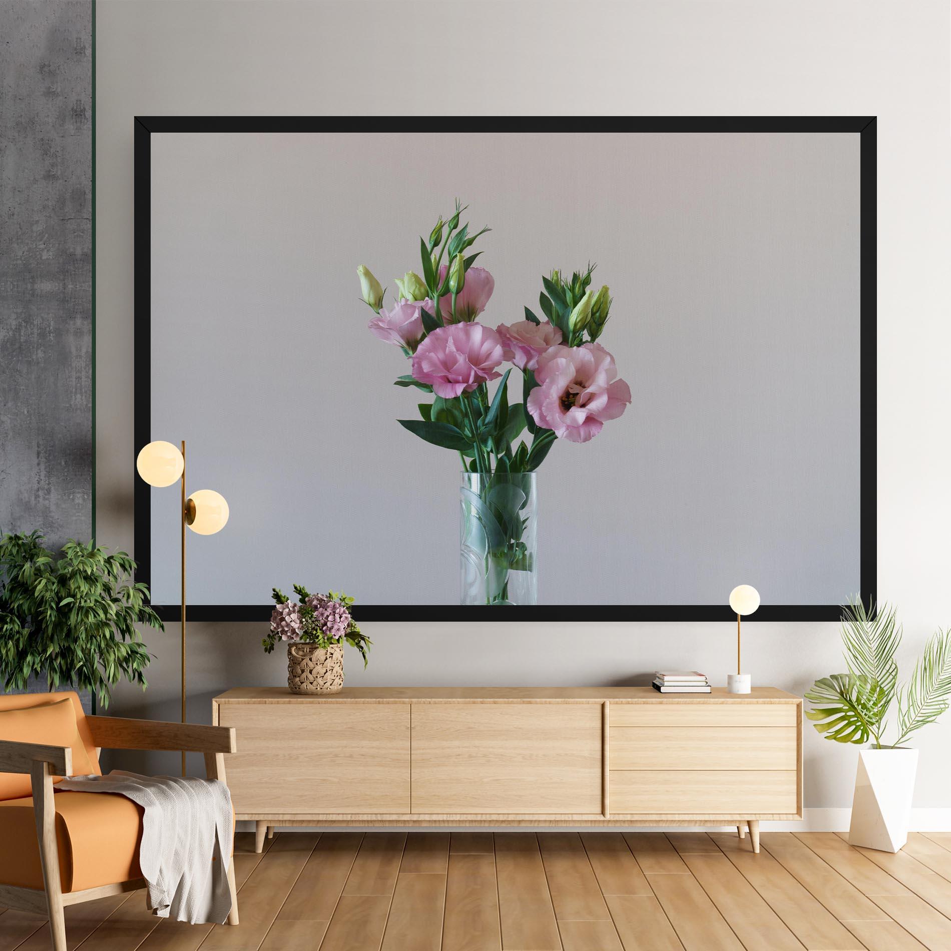 Tablou Canvas Pretty Pink Flower Vase mockup 9