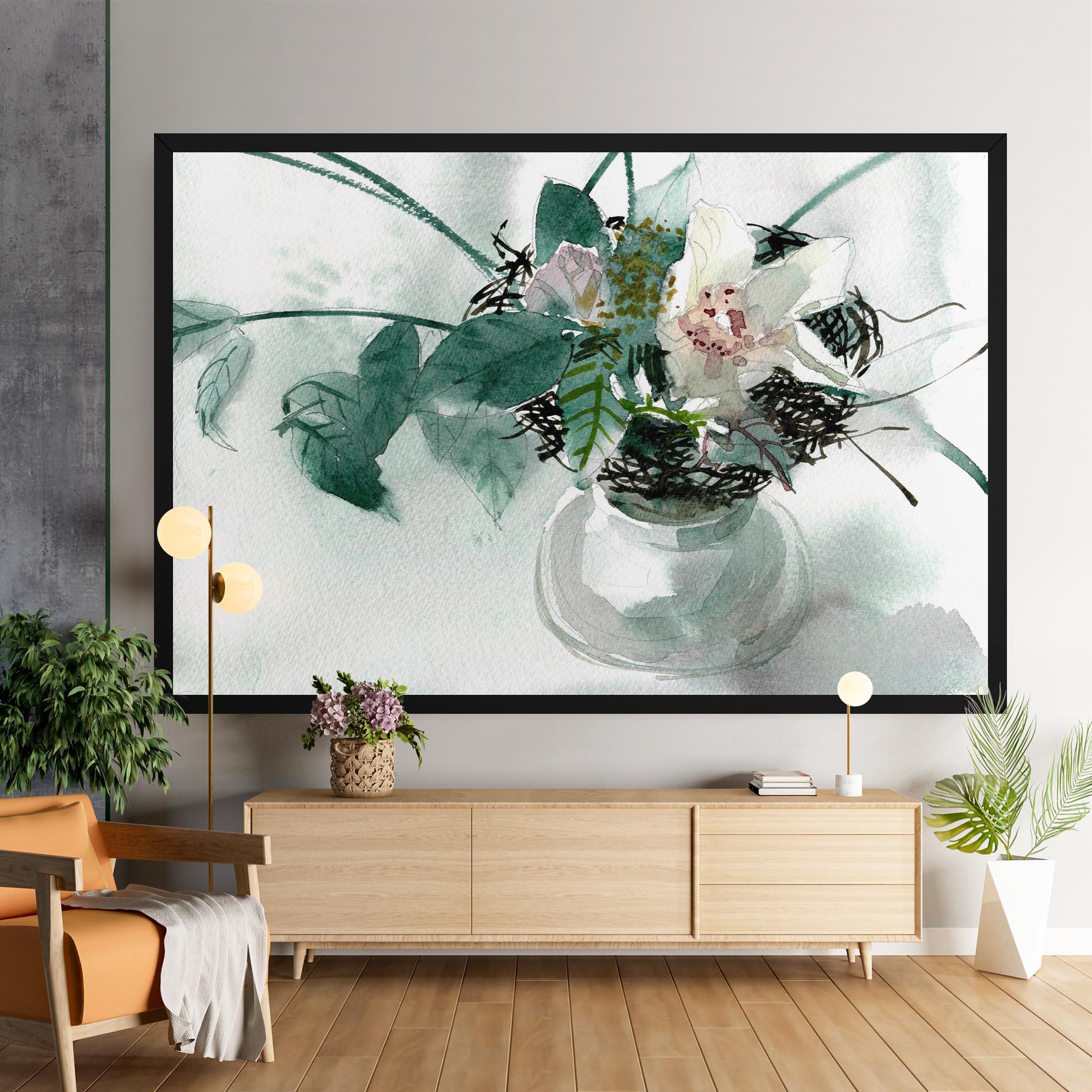 Tablou Canvas White Flower Vase mockup 9