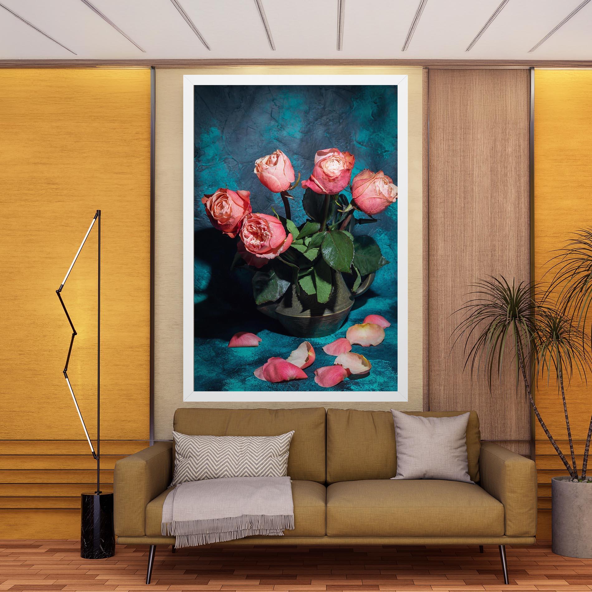 Tablou Canvas Bouquet Roses Vase mockup 9