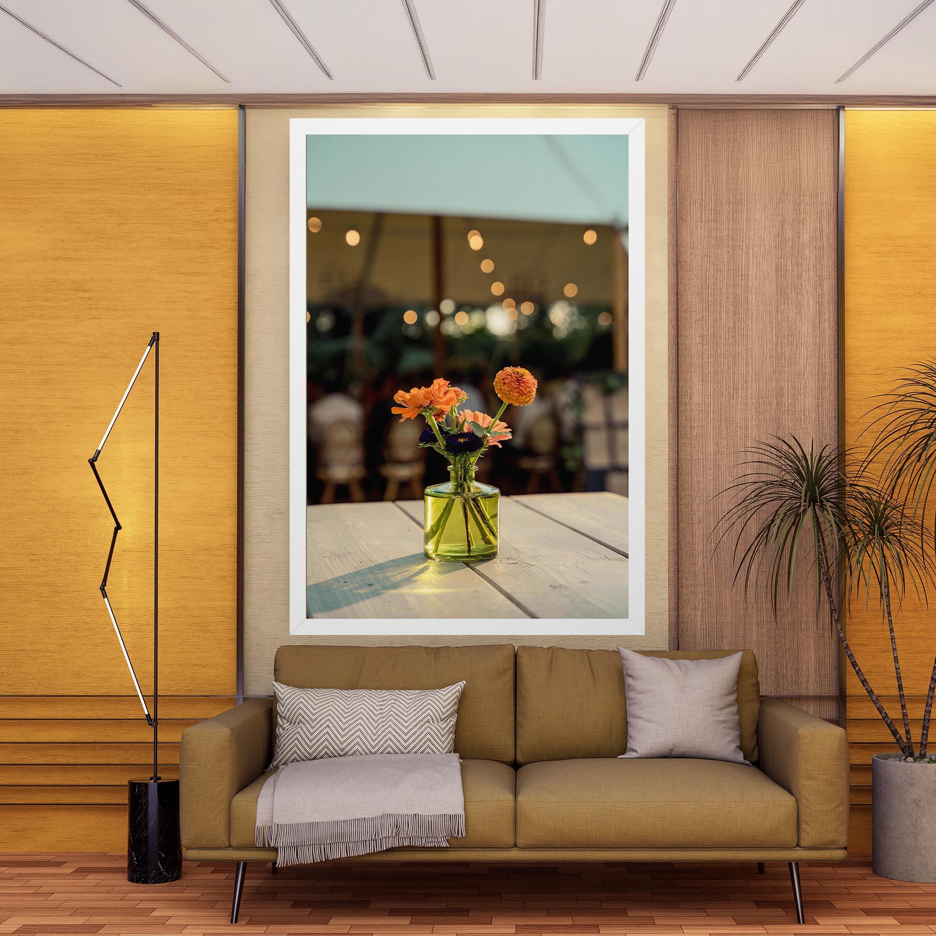 Tablou Canvas Orange Flowers Vase mockup 9