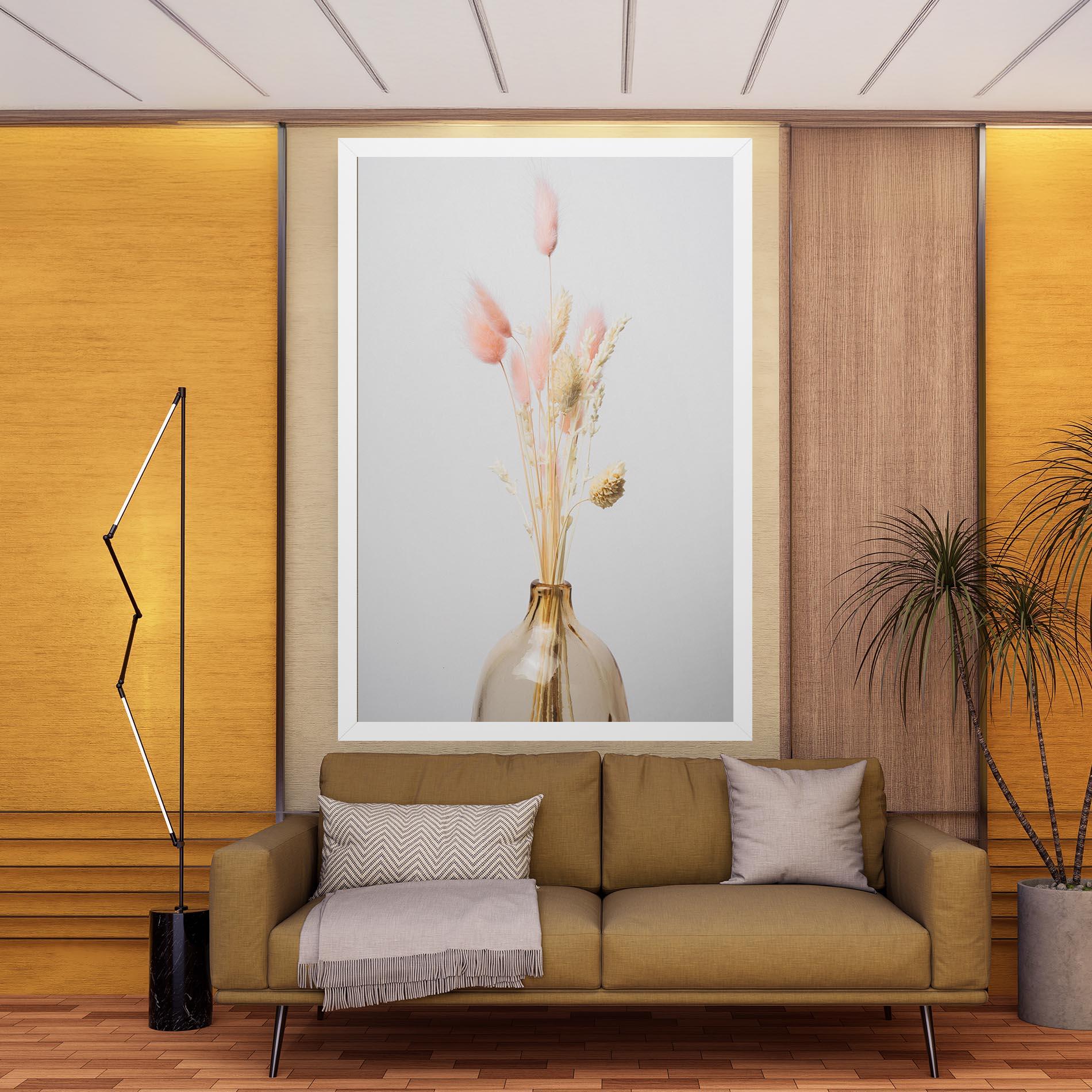 Tablou Canvas Pink Cream Flower Vase mockup 9