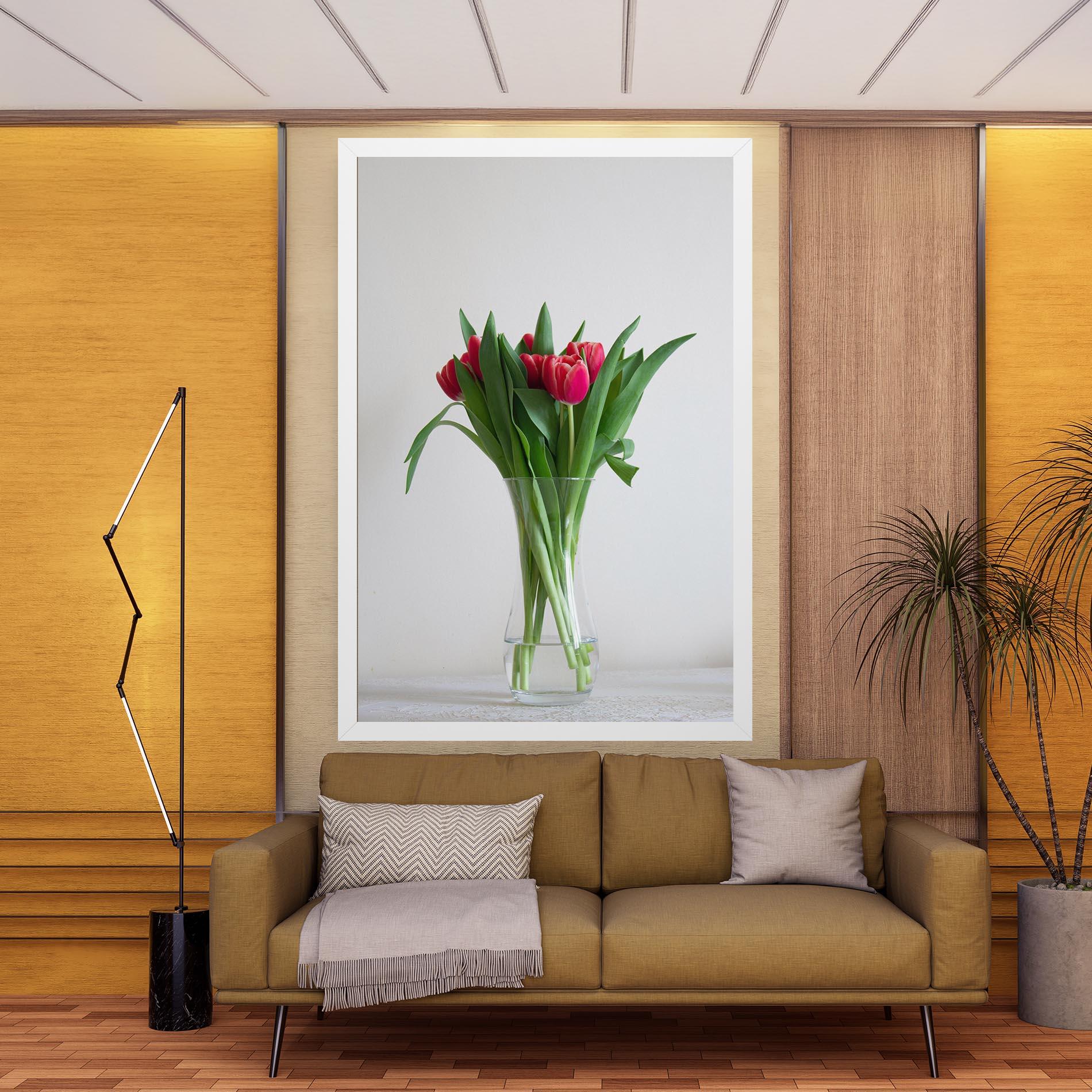 Tablou Canvas Pretty Tulips Vase mockup 9
