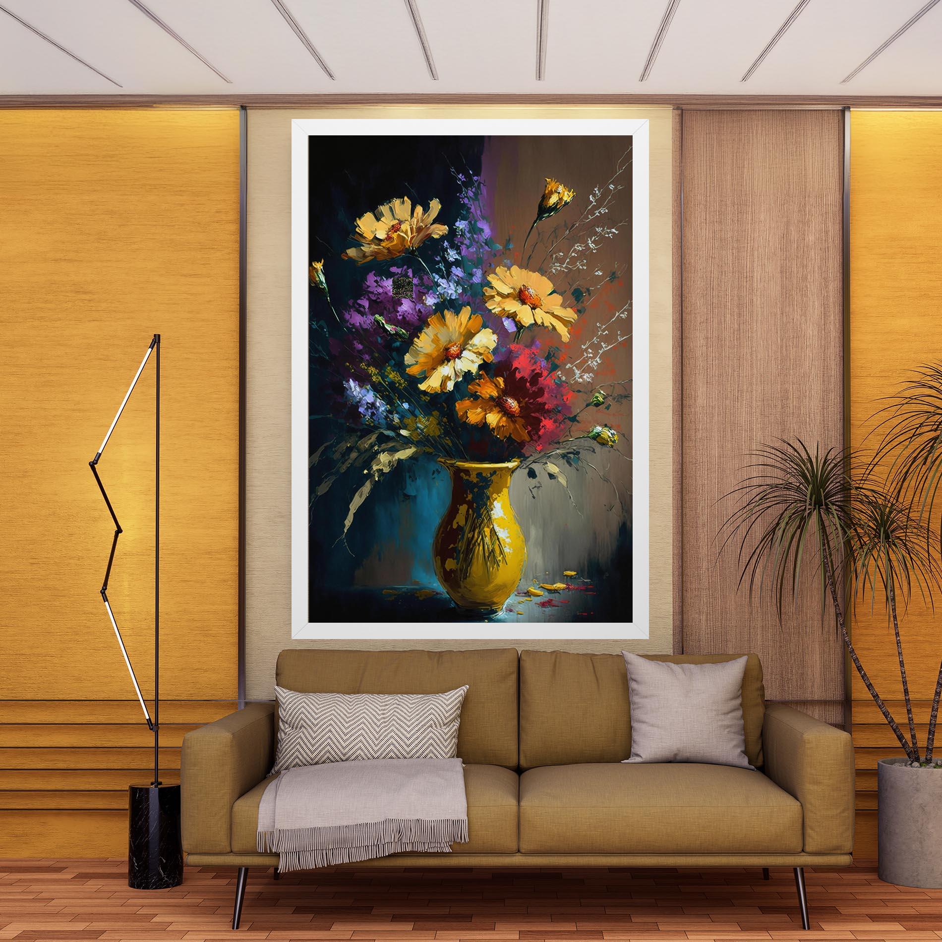 Tablou Canvas Yellow Art Vase mockup 9