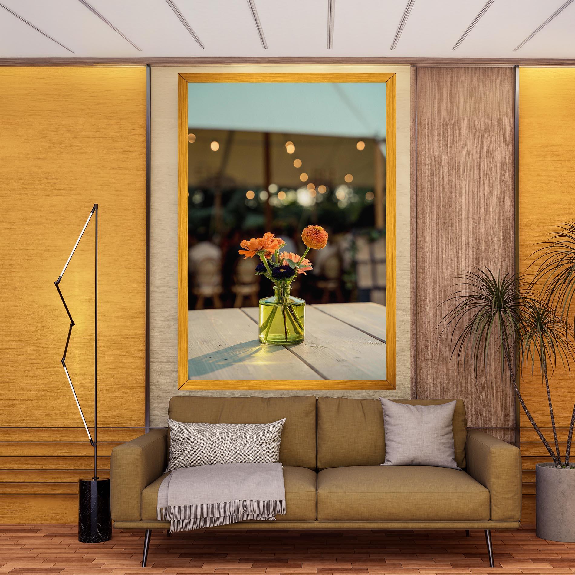 Tablou Canvas Orange Flowers Vase mockup 9