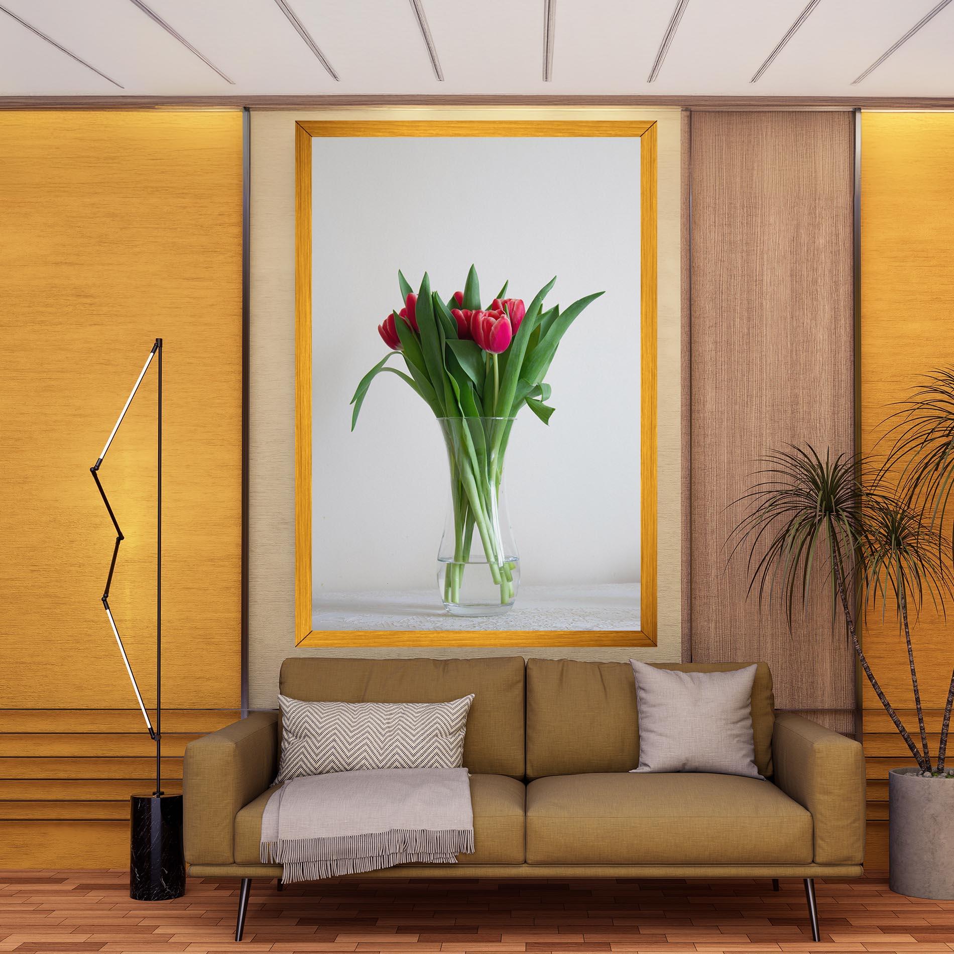 Tablou Canvas Pretty Tulips Vase mockup 9
