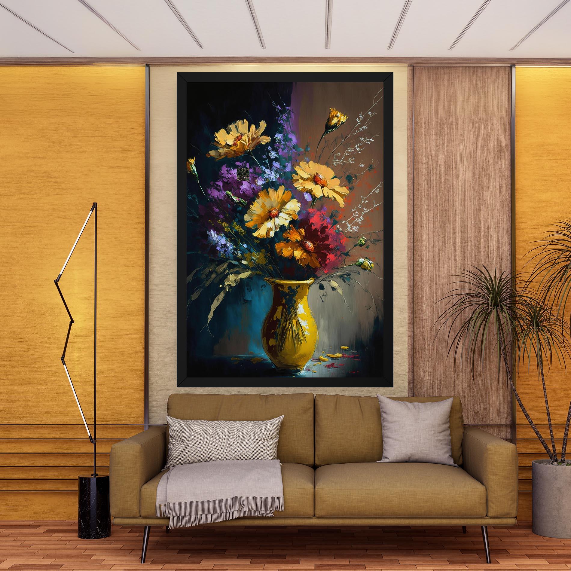 Tablou Canvas Yellow Art Vase mockup 9