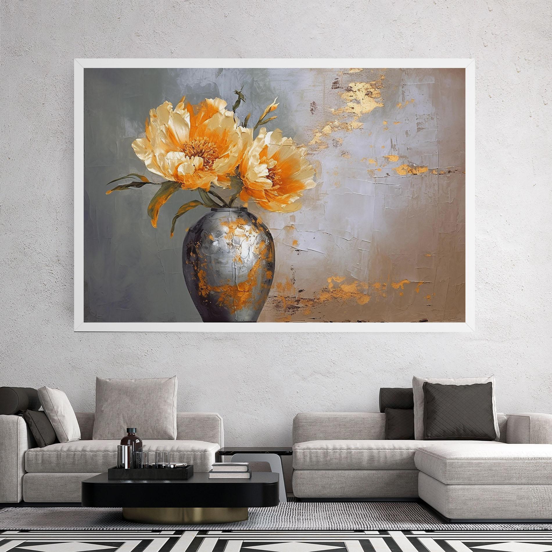 Tablou Canvas Grey Painting Vase mockup 2