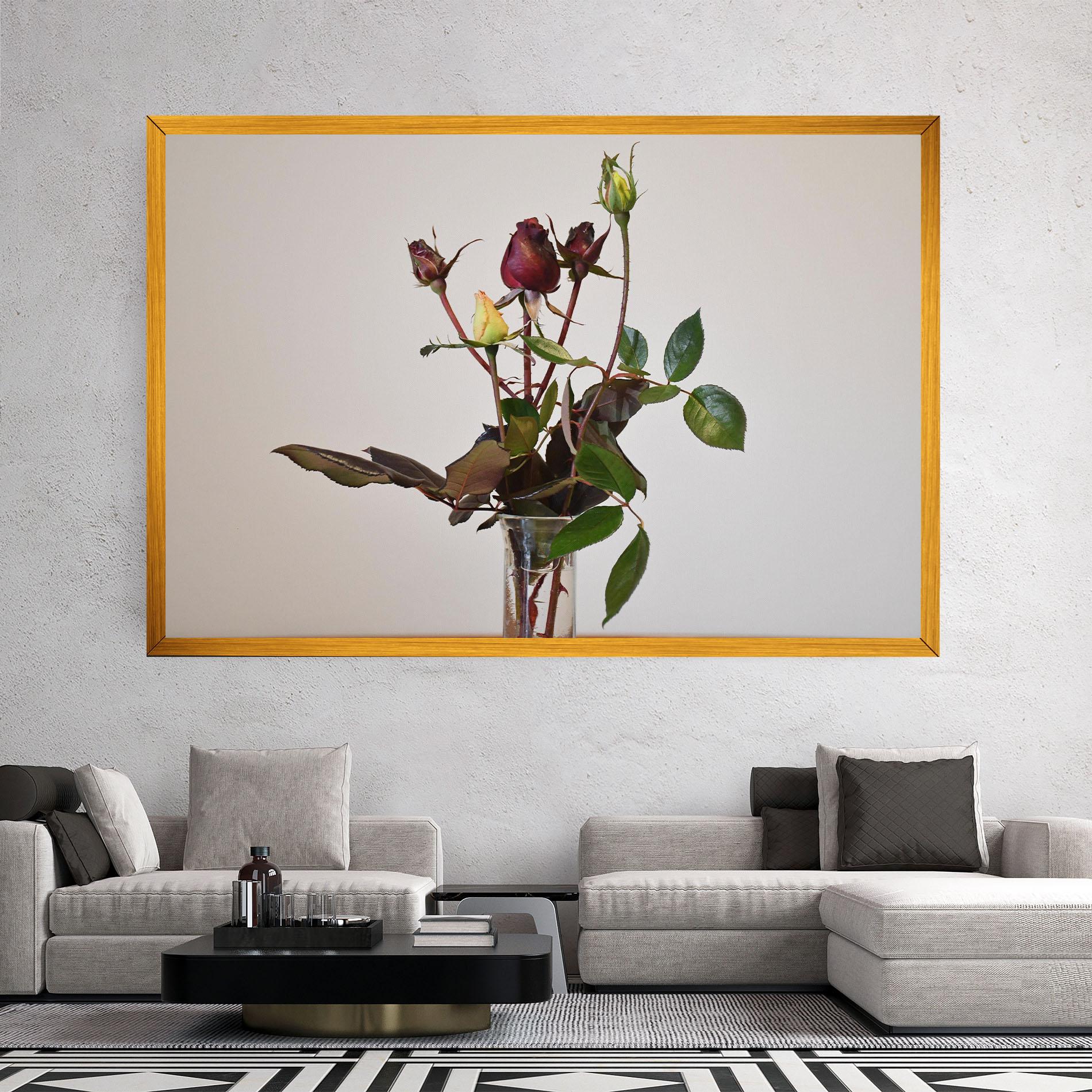 Tablou Canvas Roses Vase mockup 2