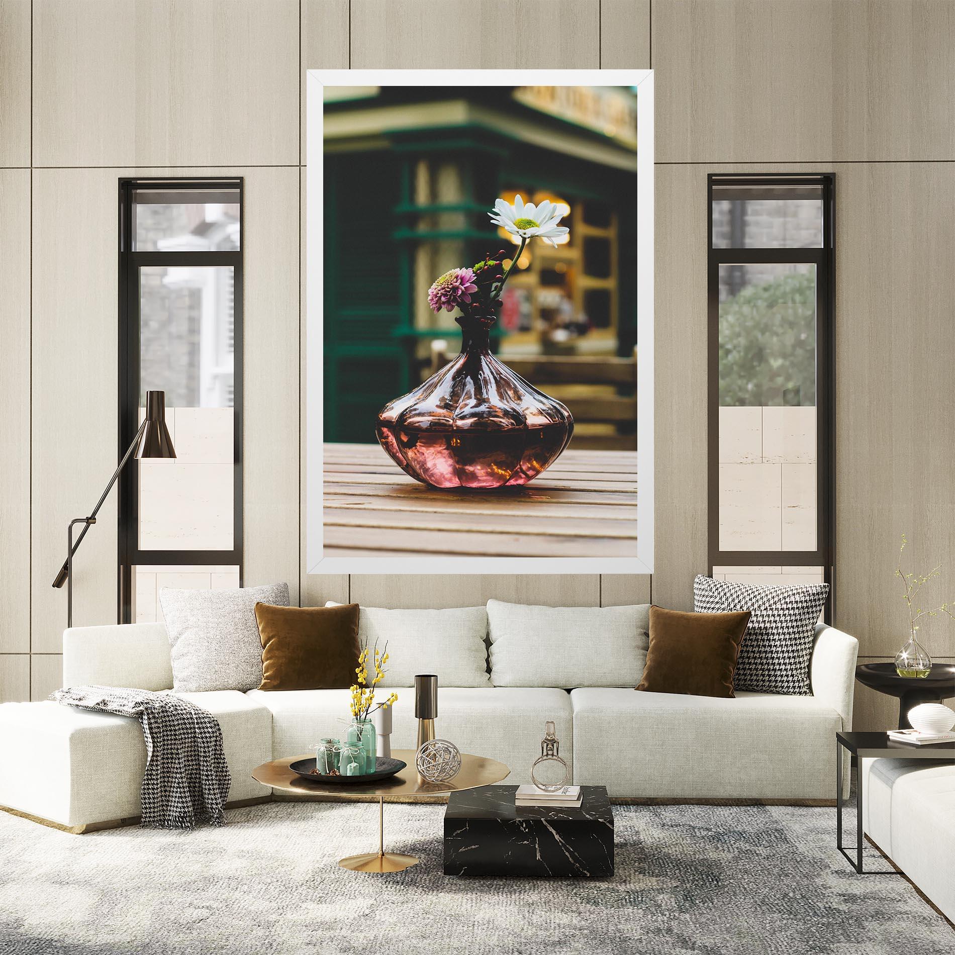 Tablou Canvas Pink Vase Flower mockup 2