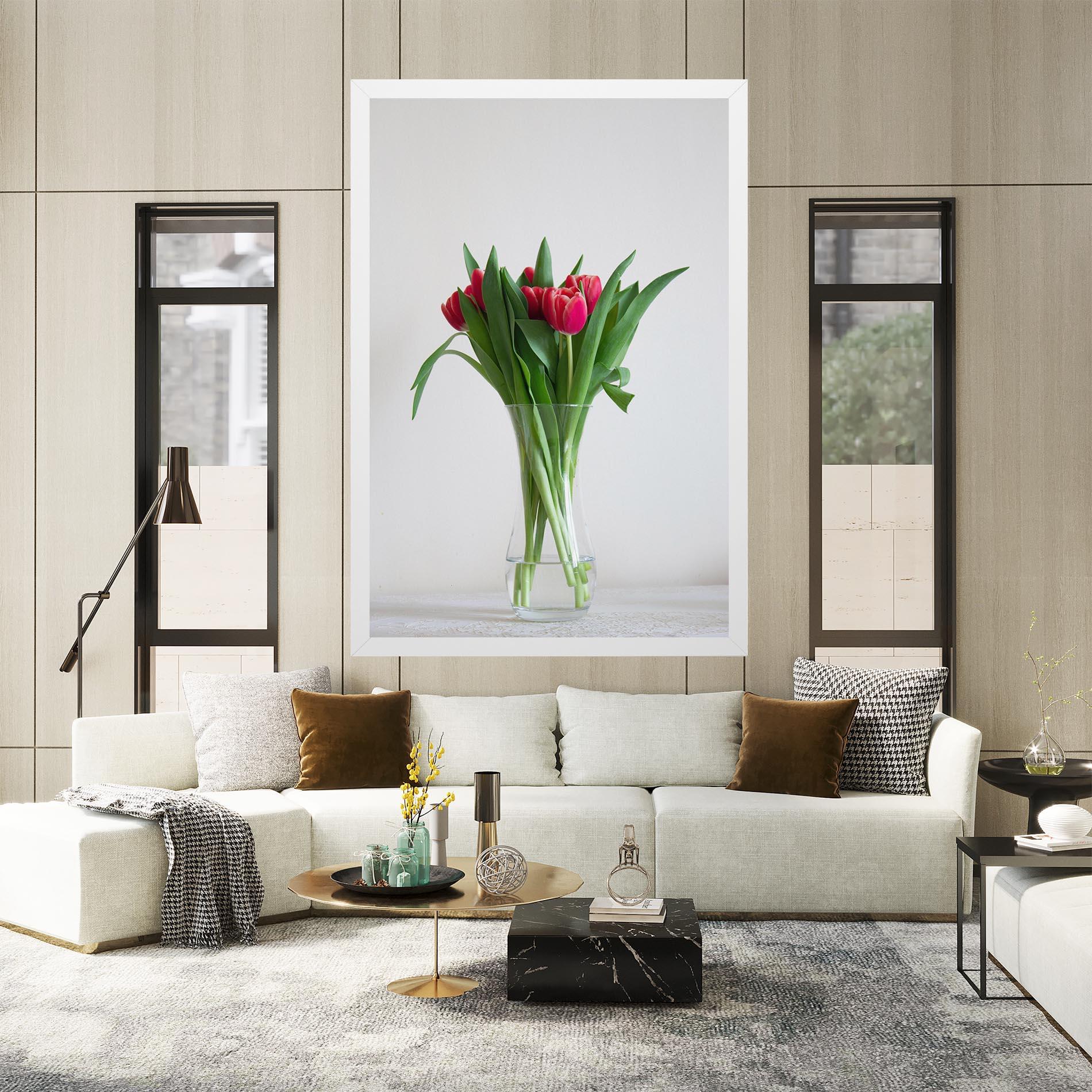 Tablou Canvas Pretty Tulips Vase mockup 2