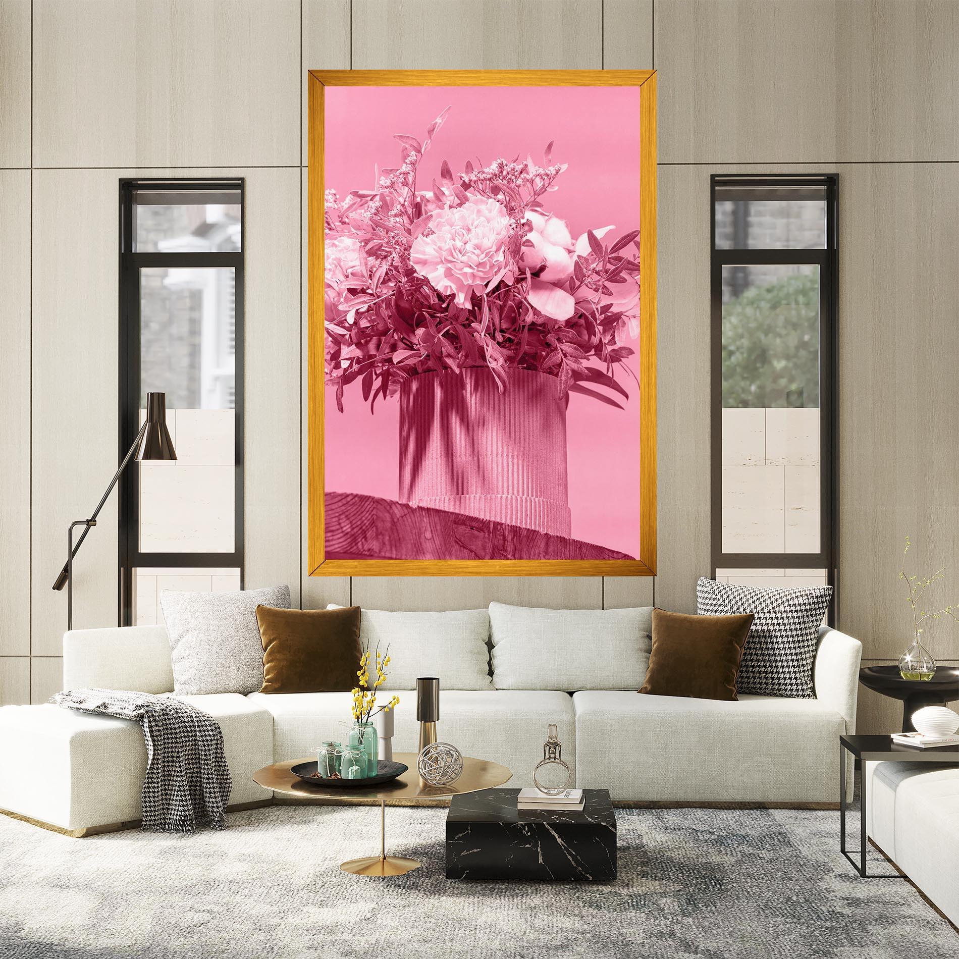 Tablou Canvas Pink Light Vase mockup 2