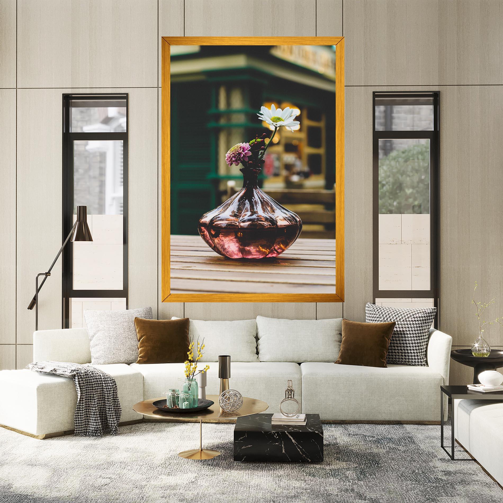 Tablou Canvas Pink Vase Flower mockup 2