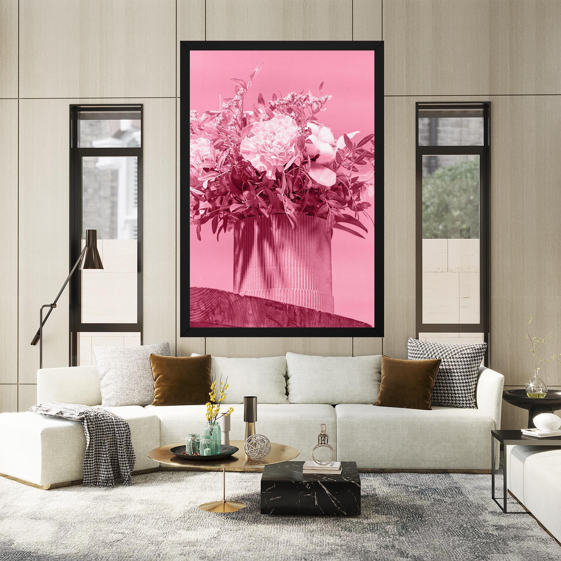 Tablou Canvas Pink Light Vase mockup 2
