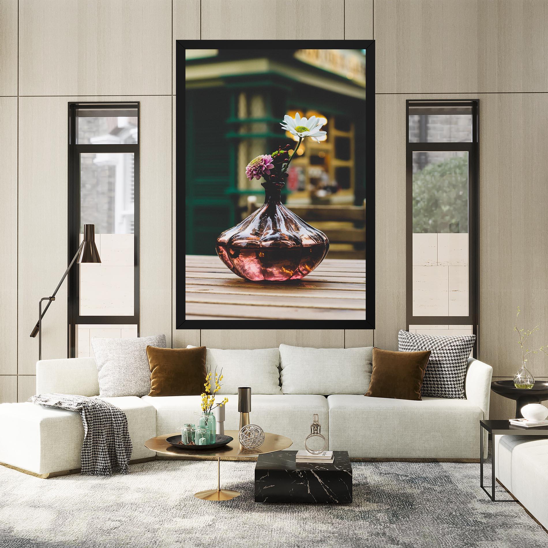 Tablou Canvas Pink Vase Flower mockup 2