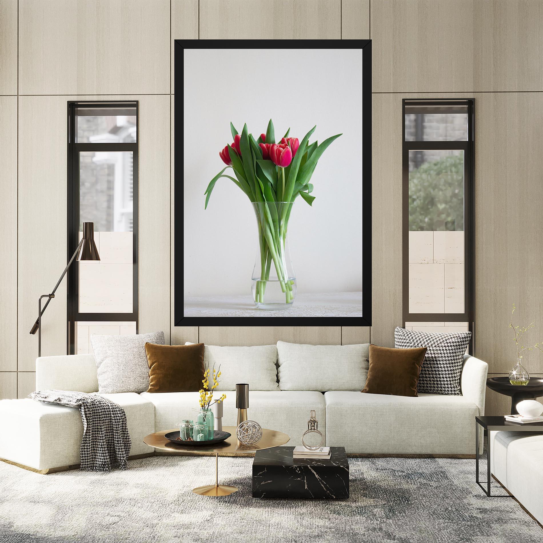 Tablou Canvas Pretty Tulips Vase mockup 2