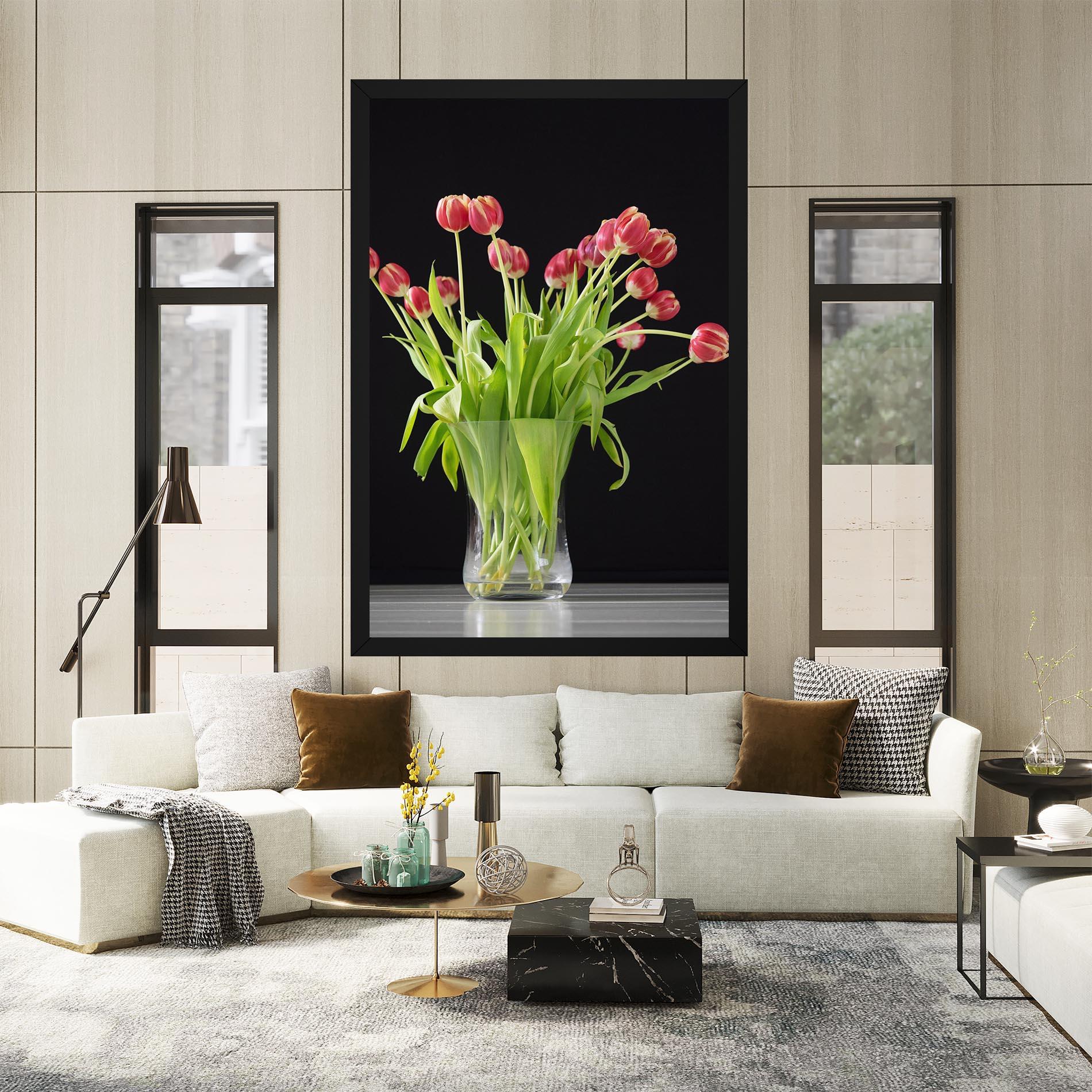 Tablou Canvas Tiny Tulips Vase mockup 2