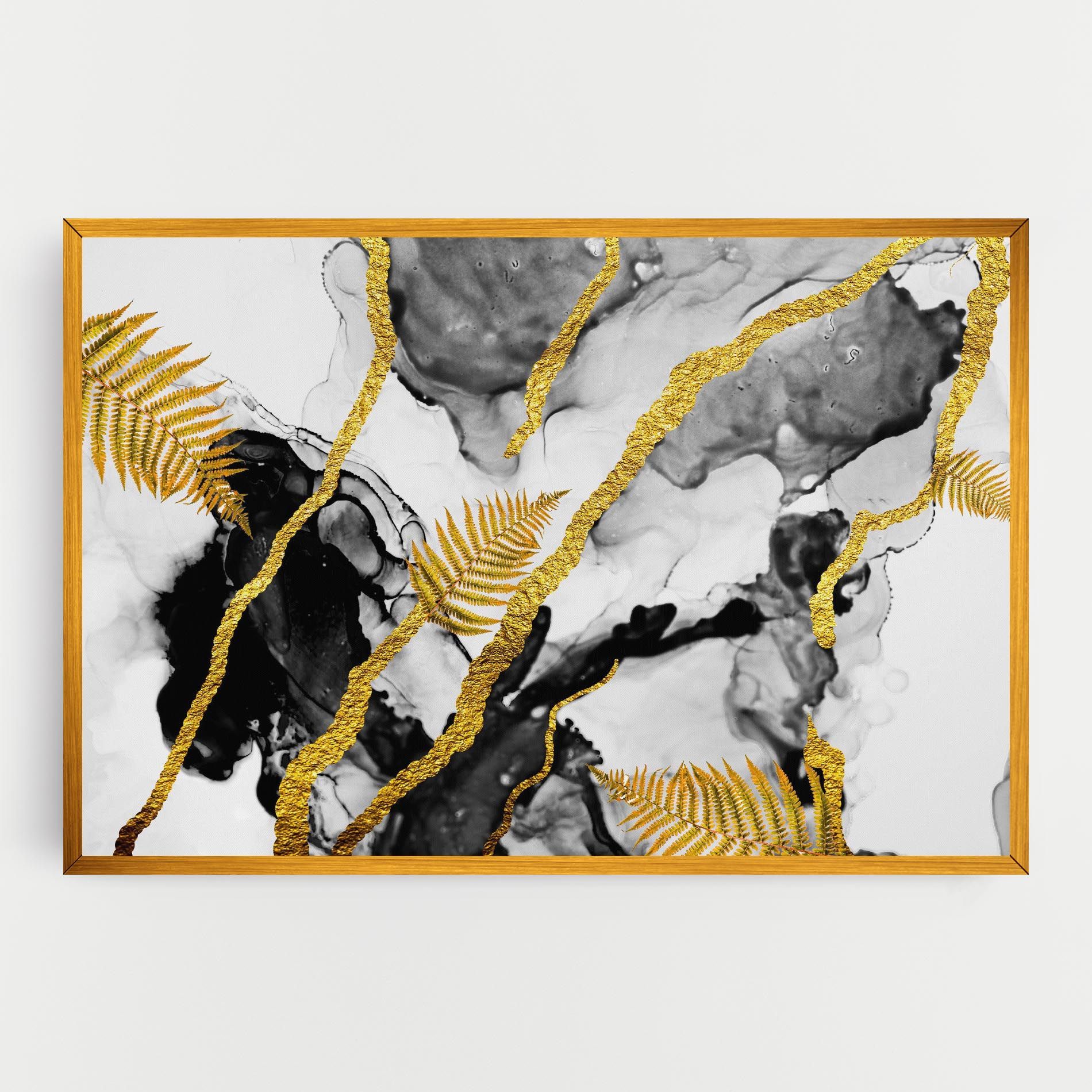 Abstract Golden Leaves mockup 0