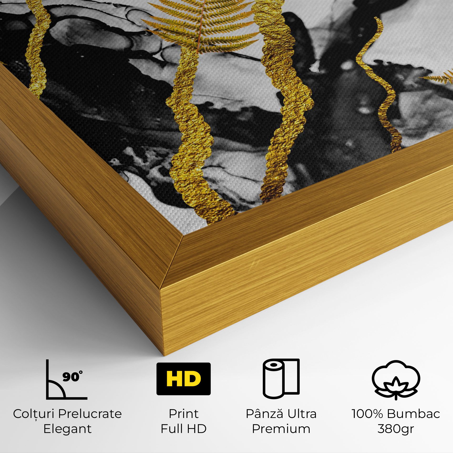 Abstract Golden Leaves mockup 4