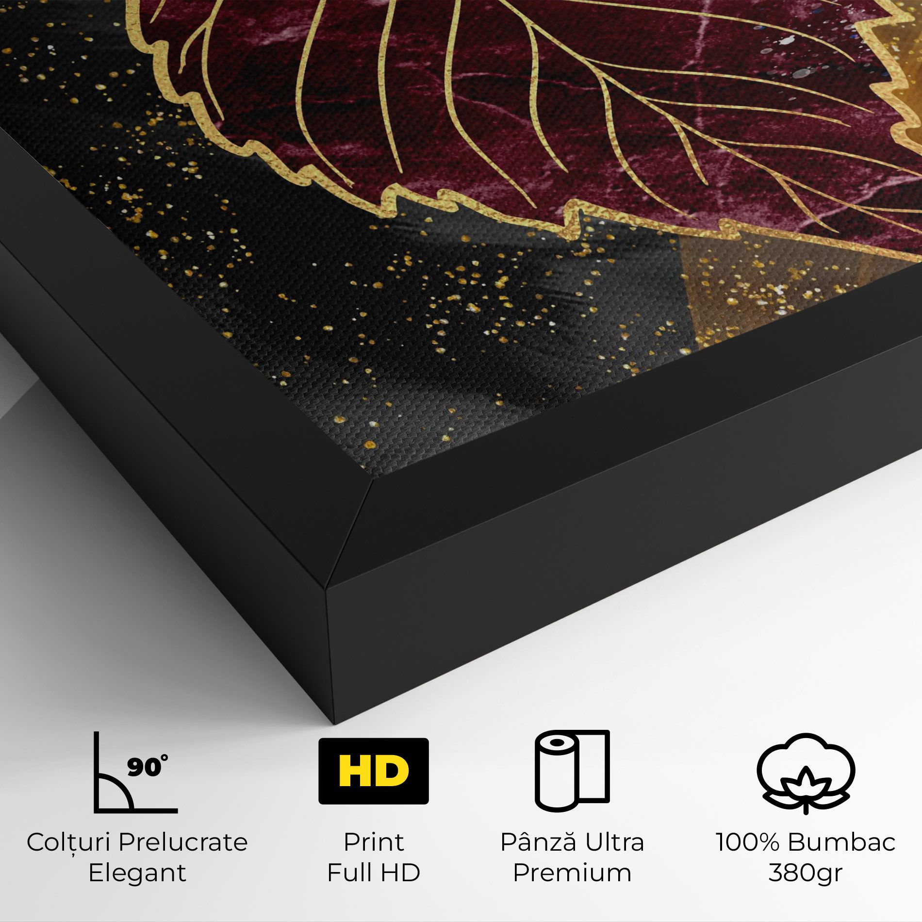 Golden Leaves Red mockup 4