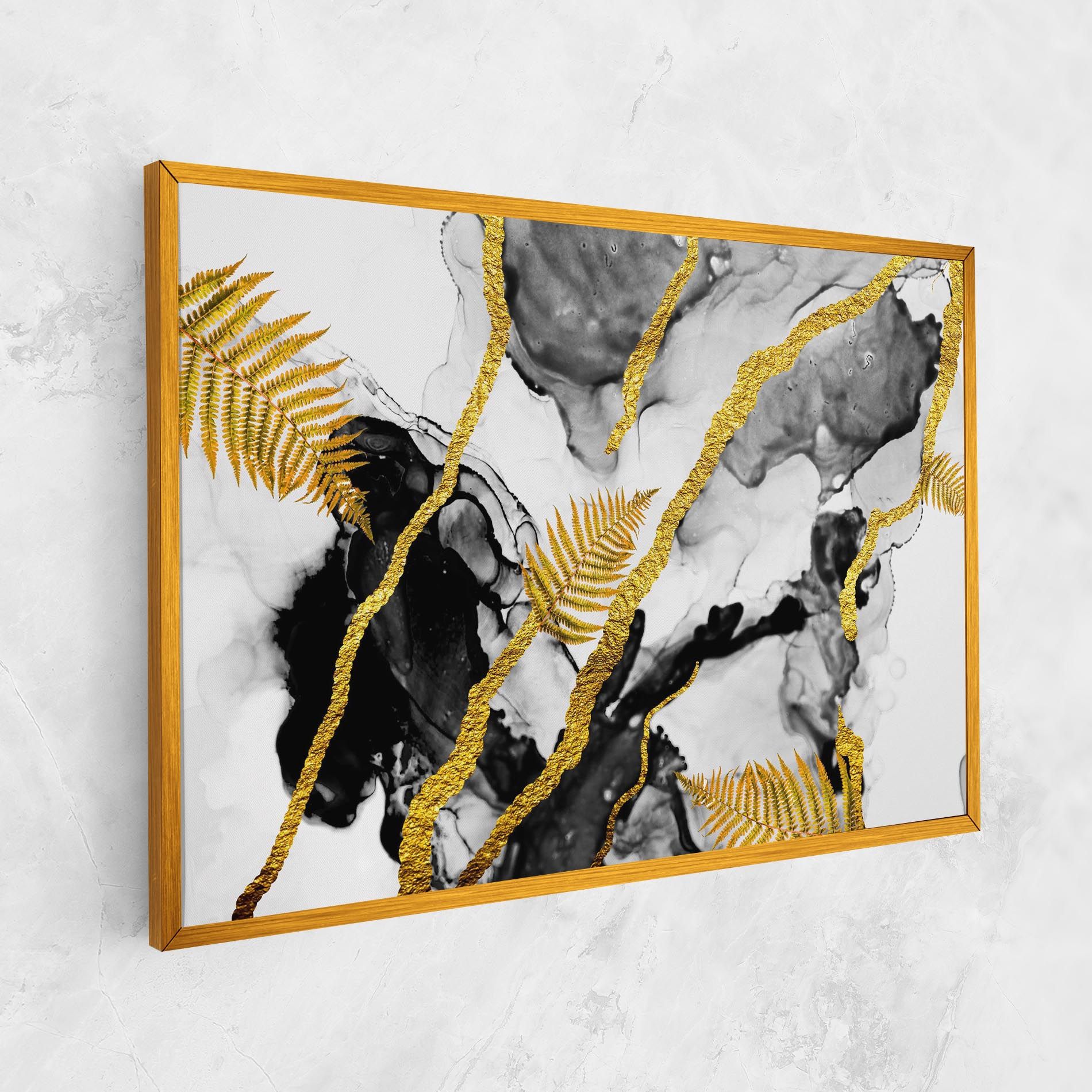 Abstract Golden Leaves mockup 1