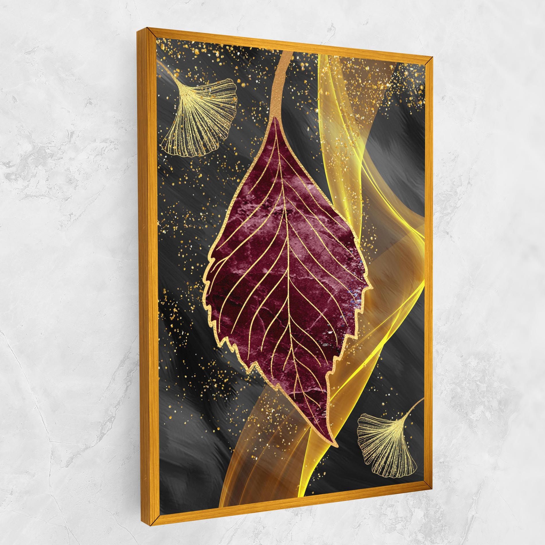 Golden Leaves Red mockup 1