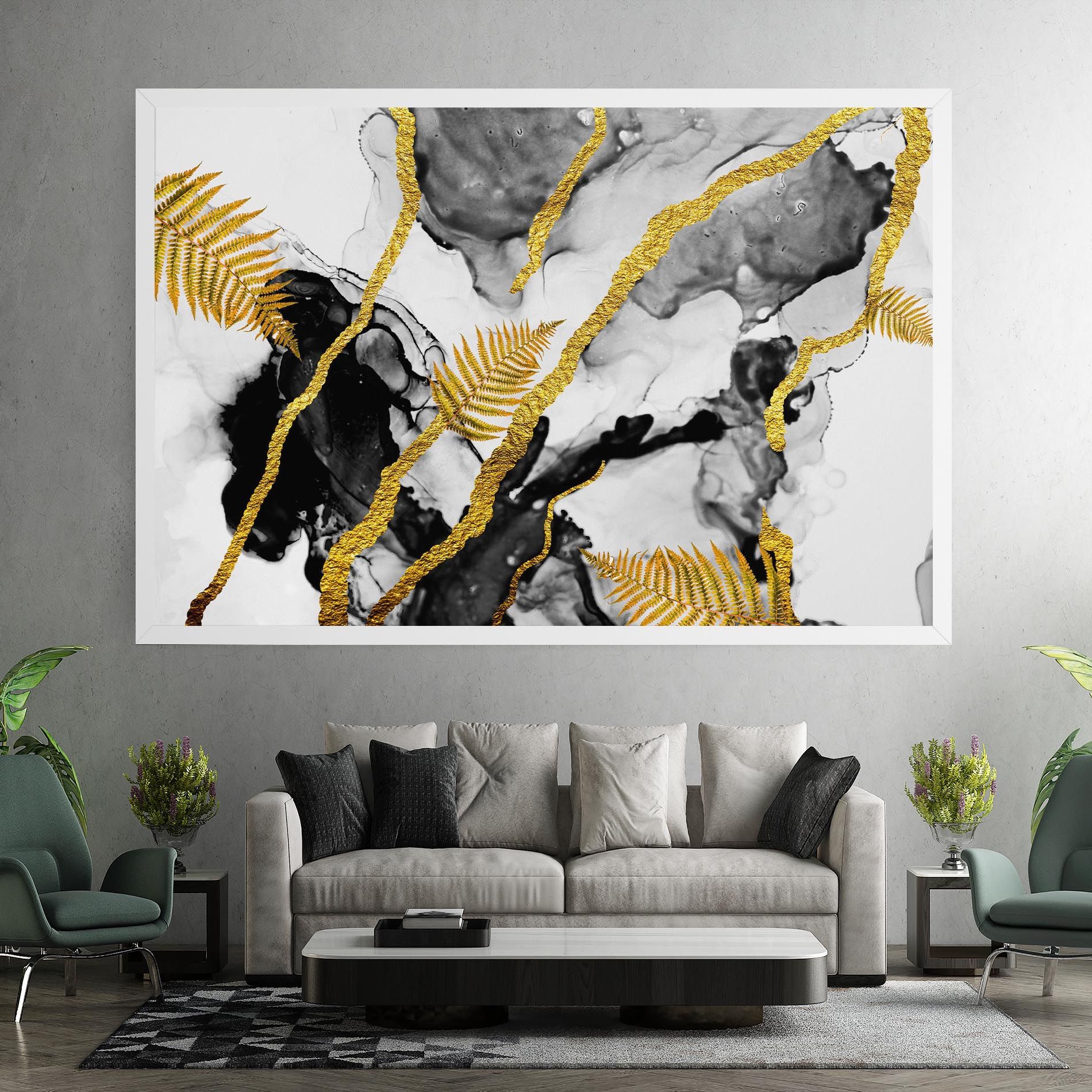 Abstract Golden Leaves mockup 7