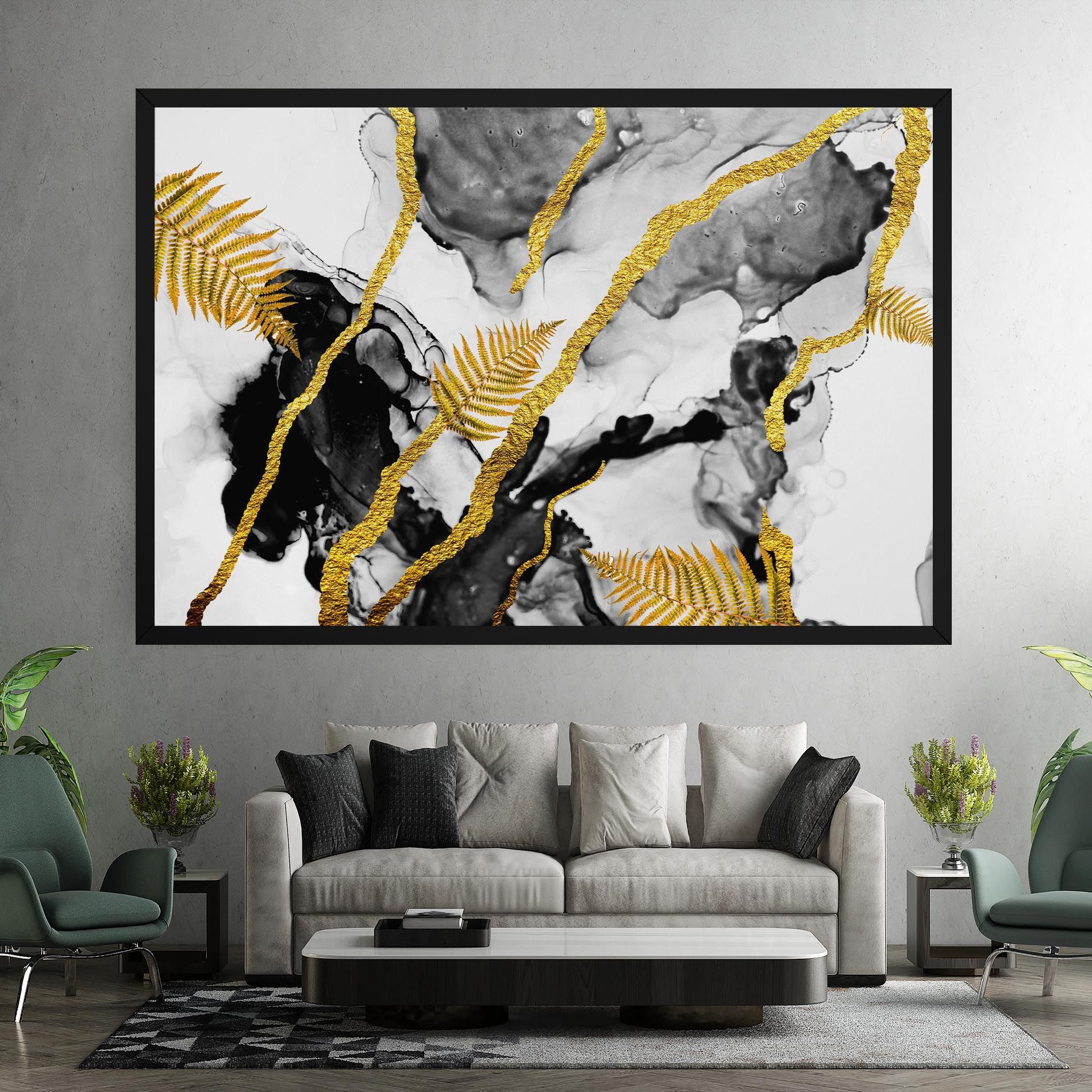 Abstract Golden Leaves mockup 7