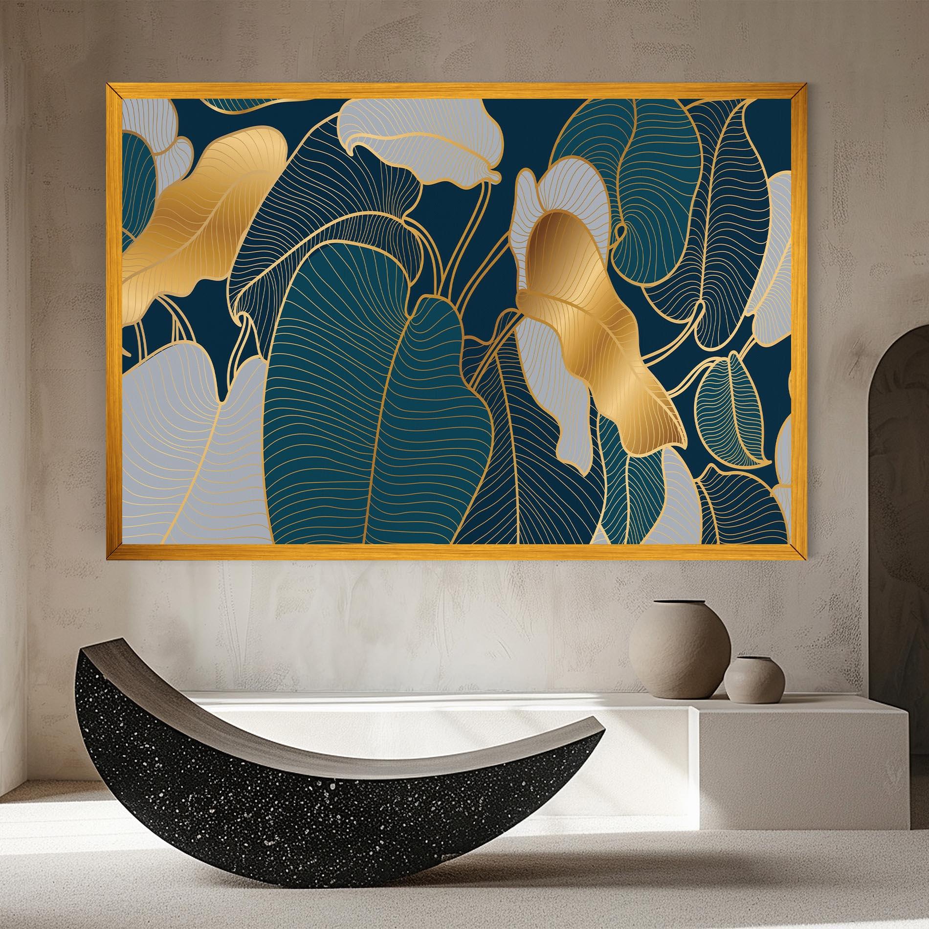 Tablou Canvas Golden Leaves mockup 8