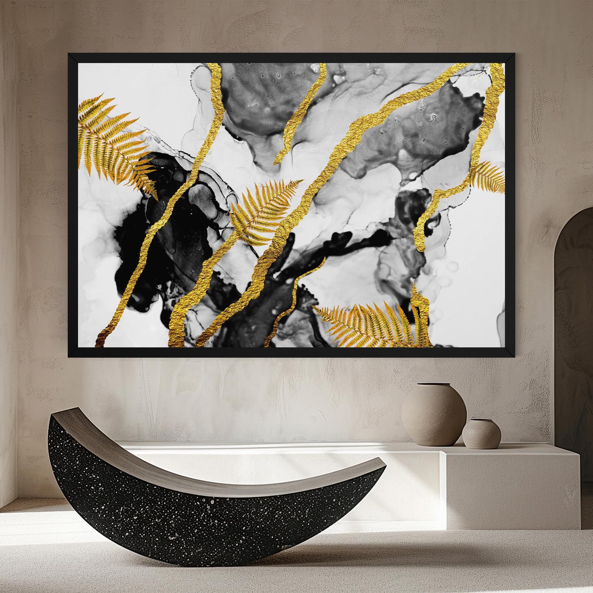 Abstract Golden Leaves mockup 8