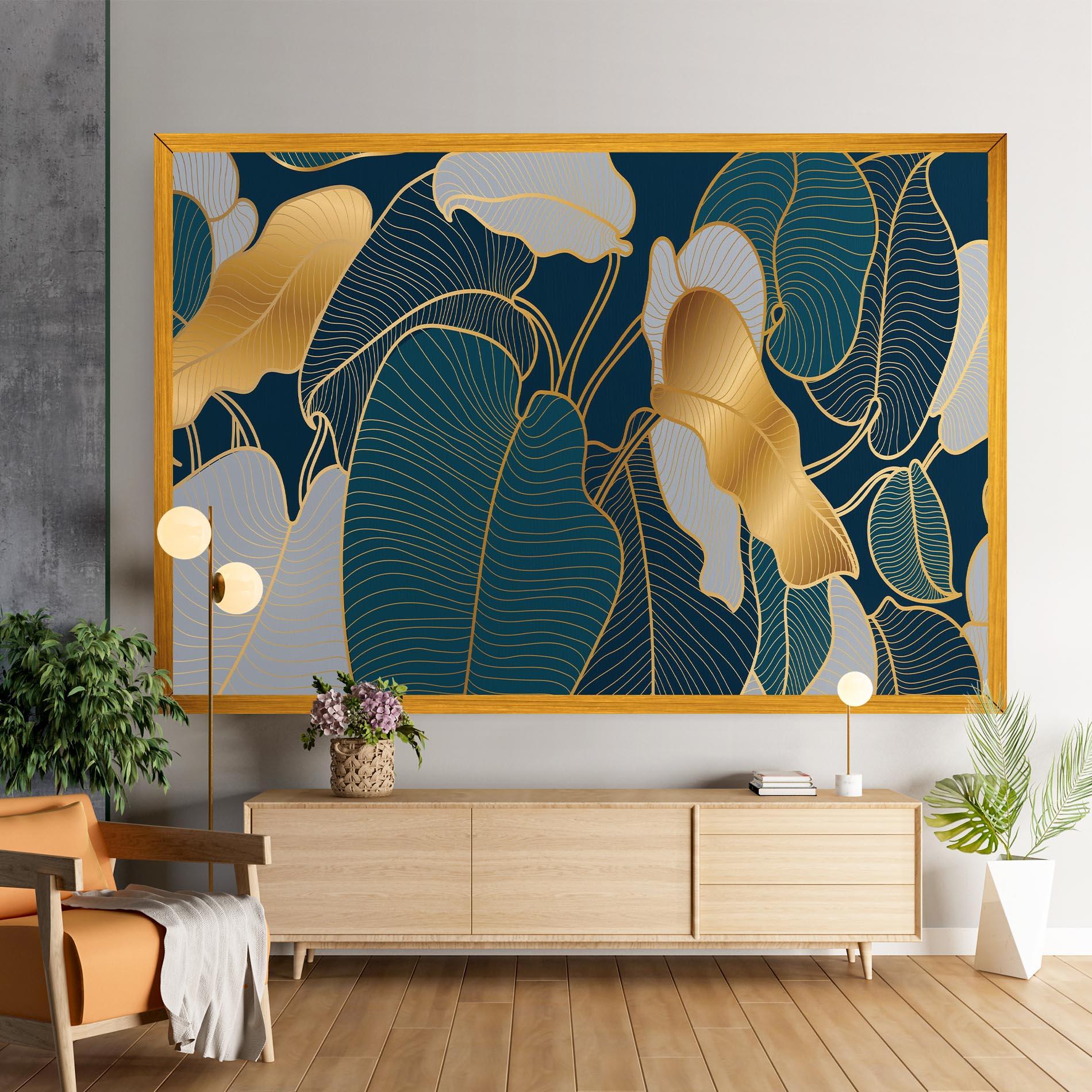 Tablou Canvas Golden Leaves mockup 9